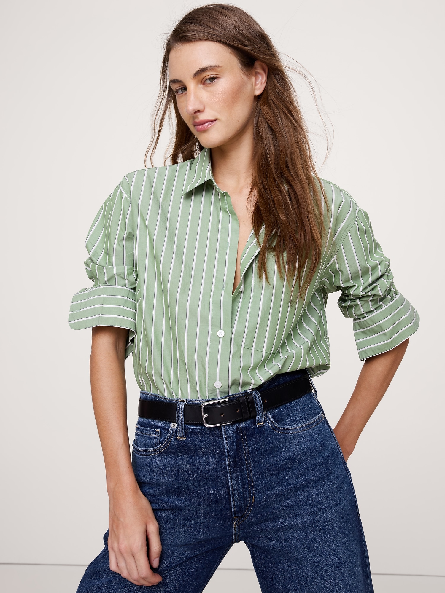 The Oversized Shirt - Fresh Green