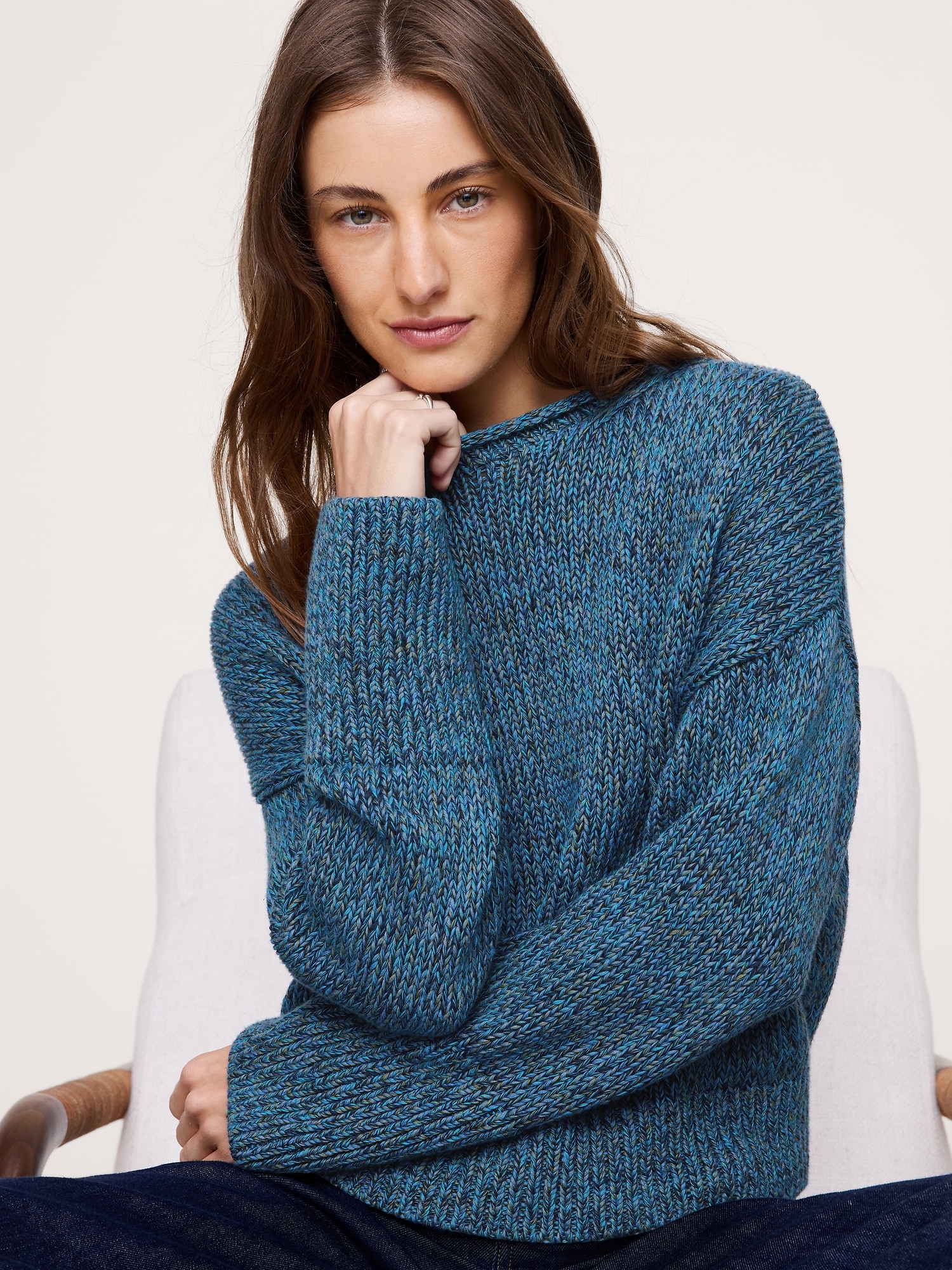 Image number 3 showing, Cotton Roll-Neck Sweater
