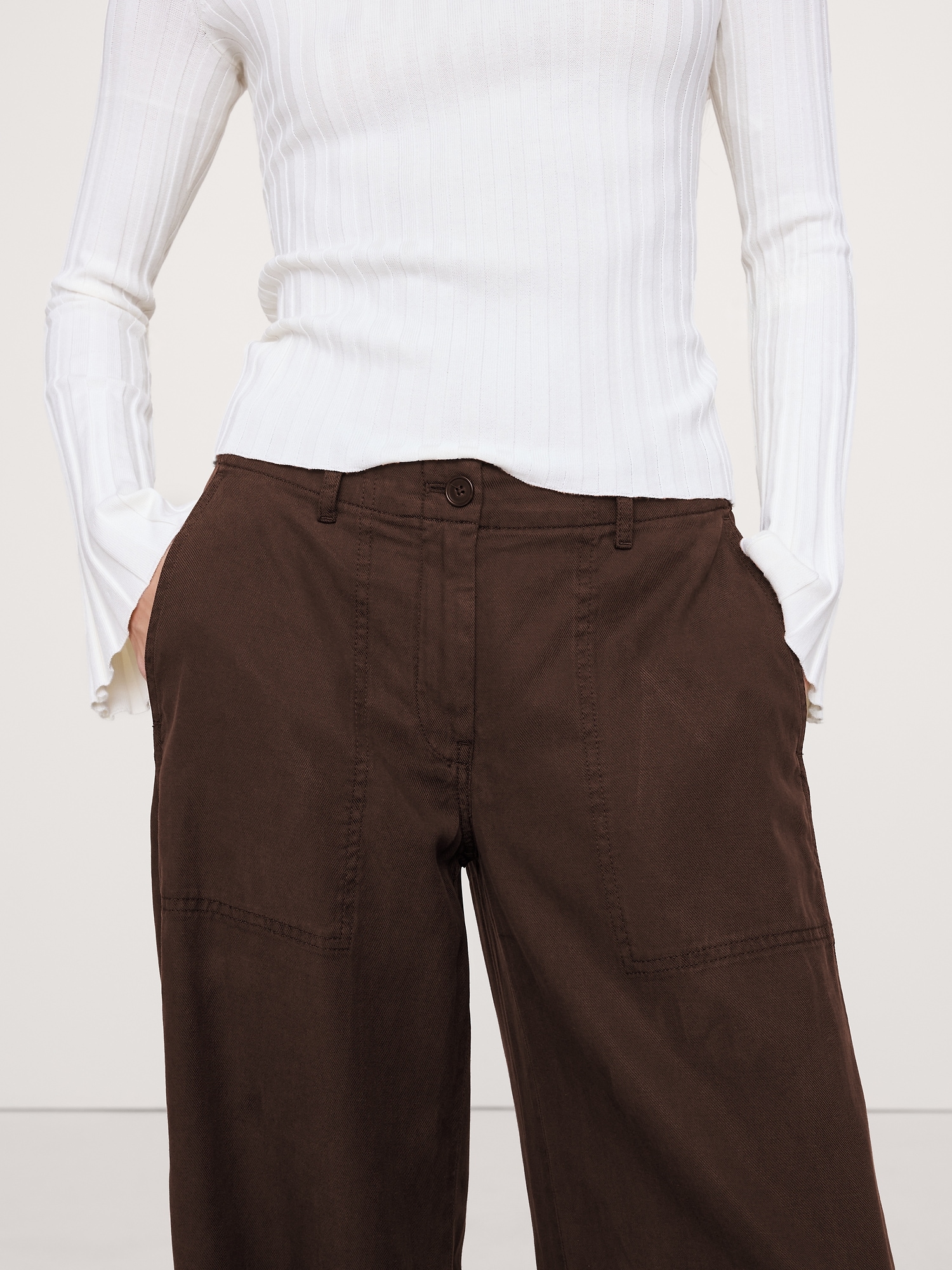 Image number 4 showing, Super-Soft Soma Mid-Rise Wide-Leg Pant