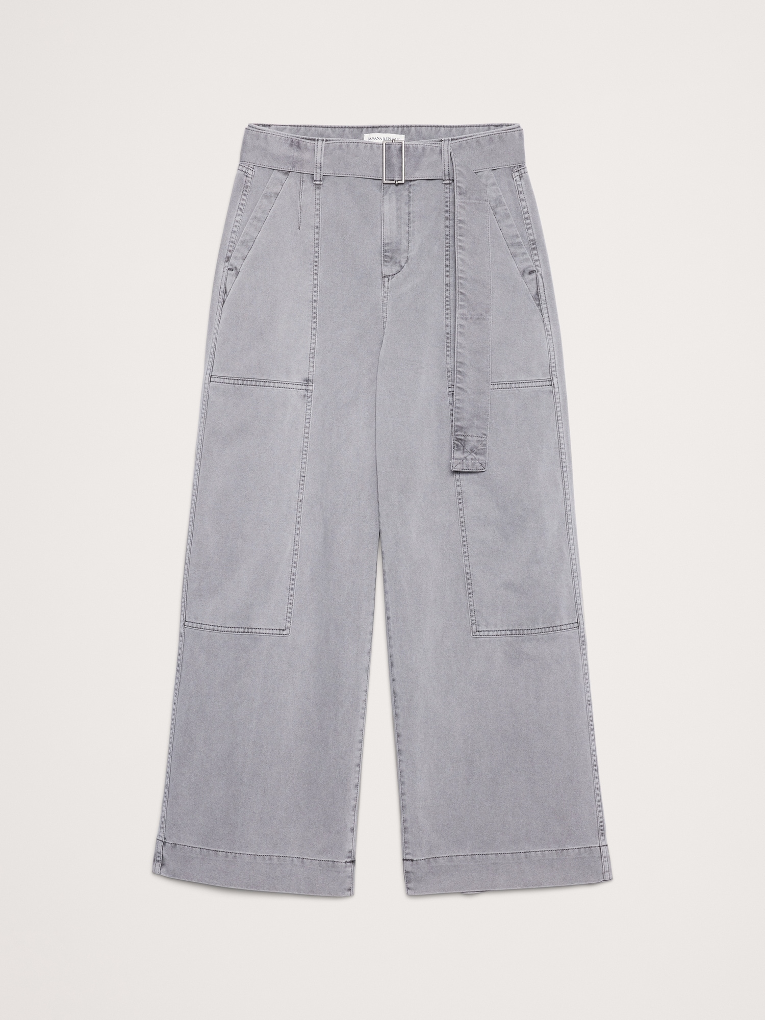 Image number 5 showing, HIGH-RISE WIDE-LEG UTILITY CROP PANT