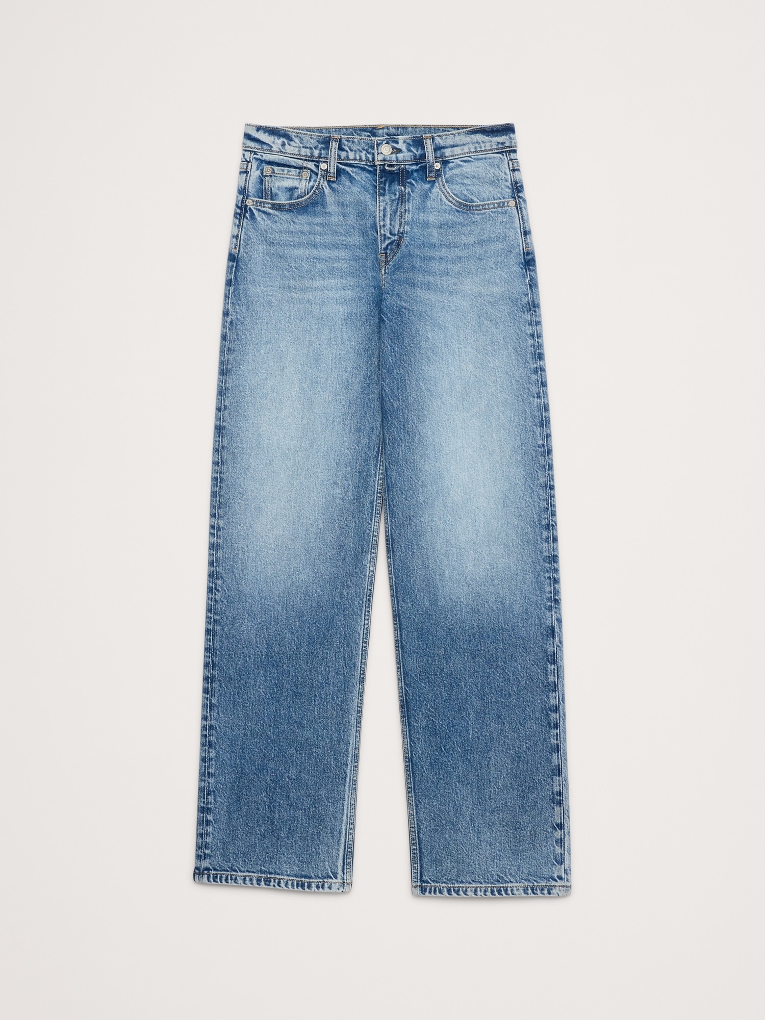 L'image numéro 6 présente Jean ample à taille mi-basse des années 1990