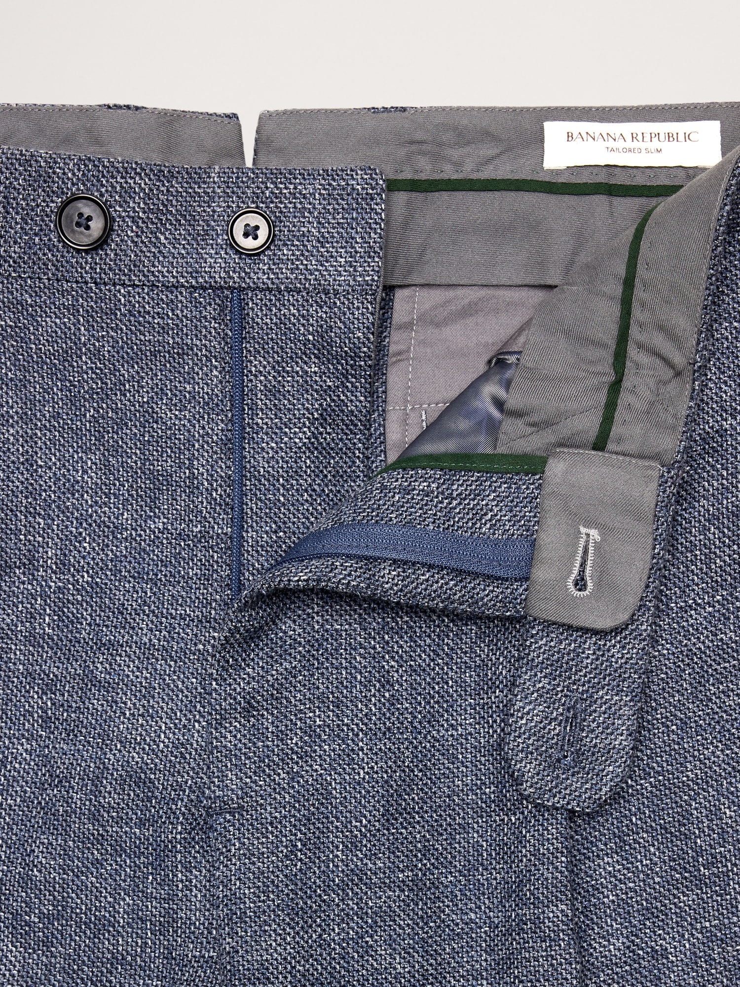 Image number 6 showing, ITALIAN COTTON-WOOL TWEED SUIT PANT