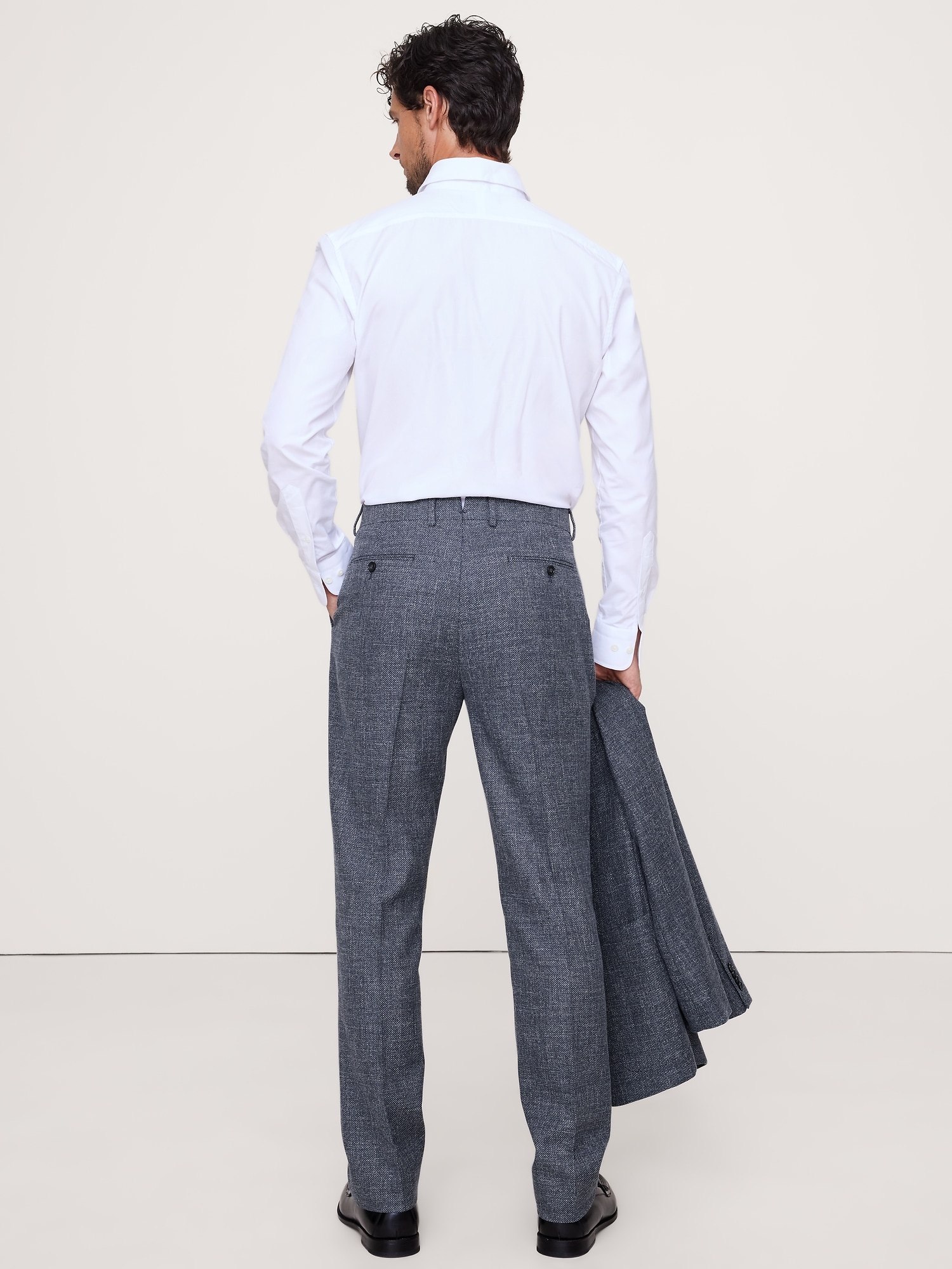 Image number 2 showing, ITALIAN COTTON-WOOL TWEED SUIT PANT
