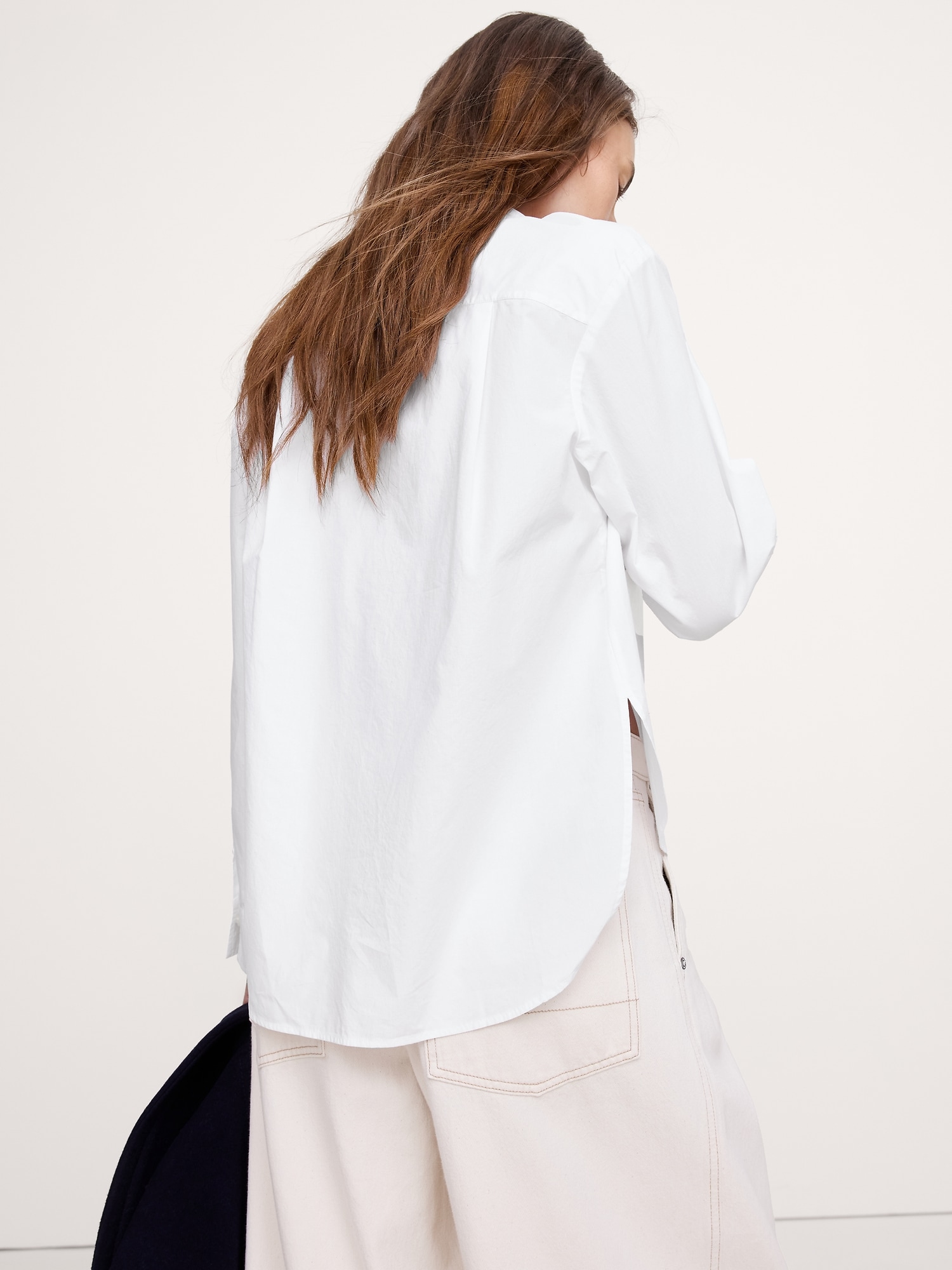 Image number 2 showing, BOXY COTTON POPLIN SHIRT