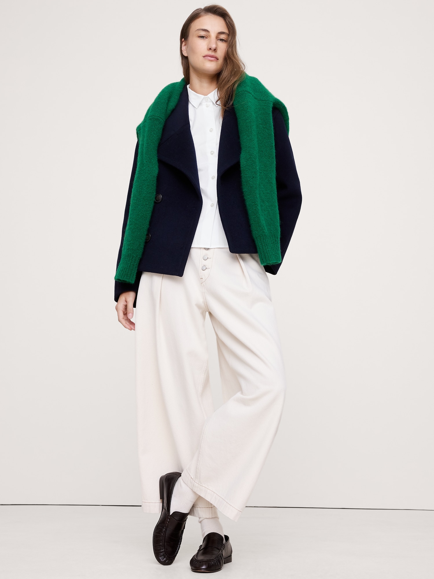 Image number 3 showing, BOXY COTTON POPLIN SHIRT