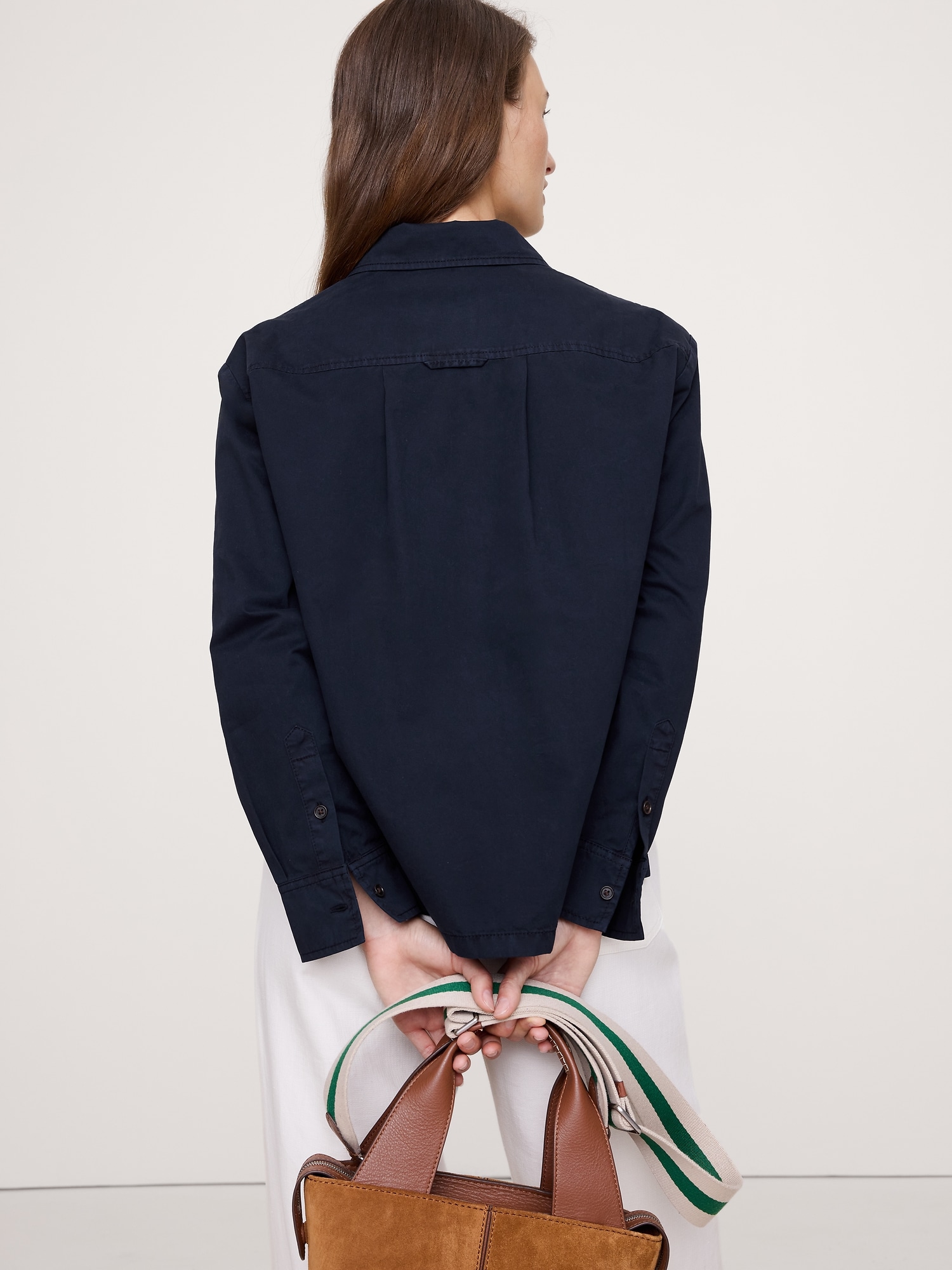 Image number 2 showing, OVERSIZED COTTON TWILL POPOVER SHIRT