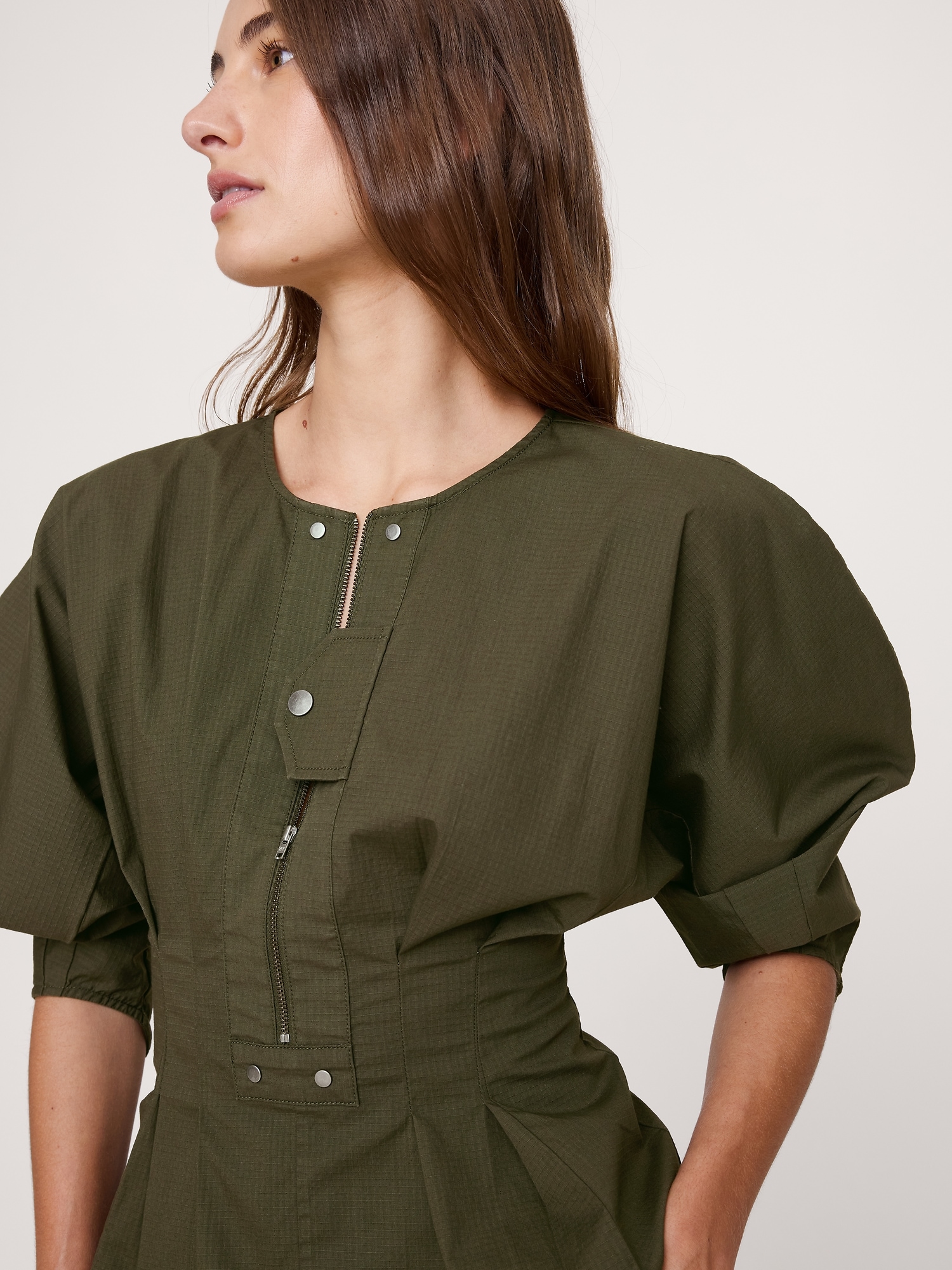 Image number 4 showing, Stretch-Cotton Utility Peplum Top