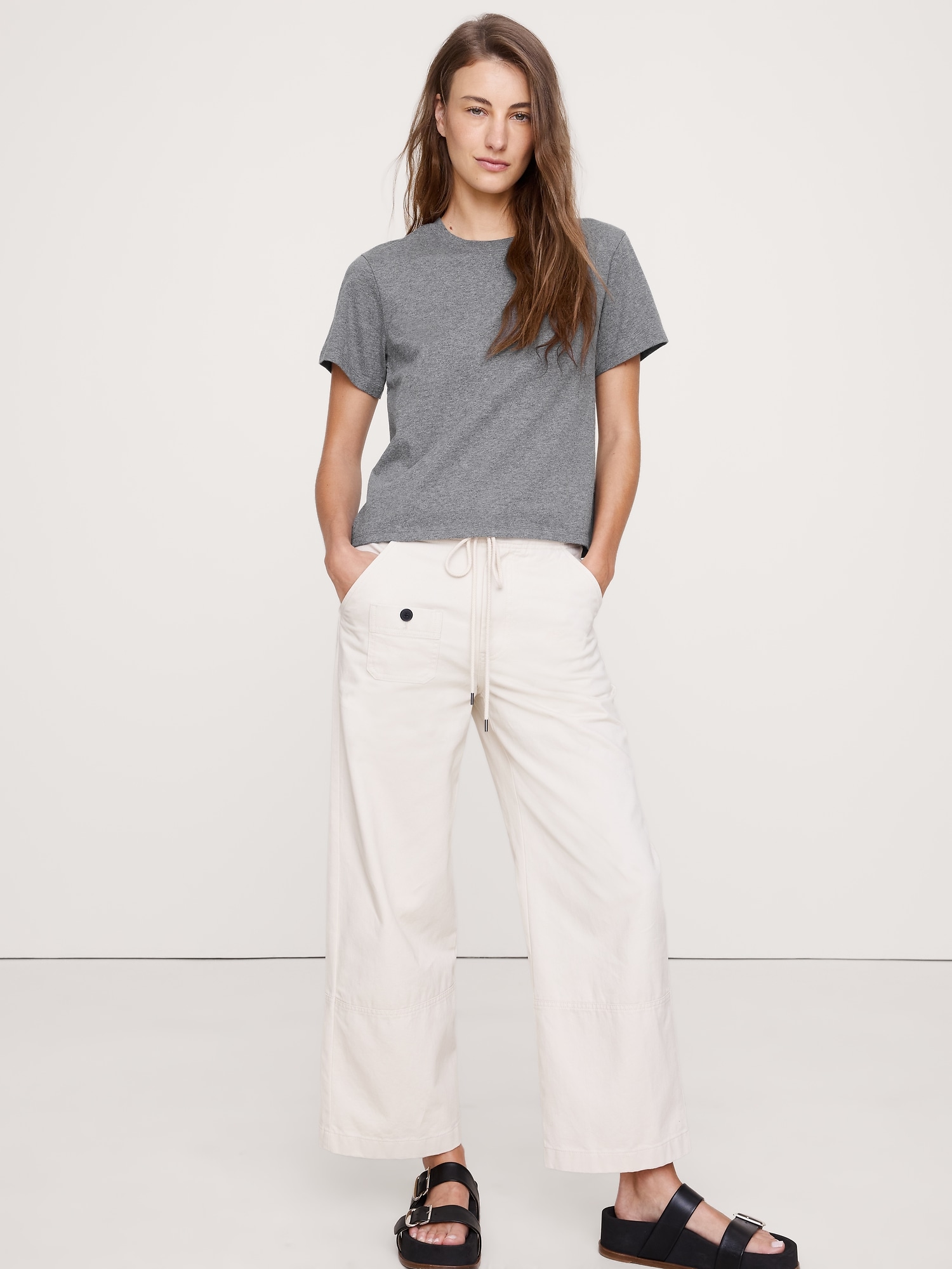 Image number 1 showing, Vintage Cotton Crew-Neck T-Shirt