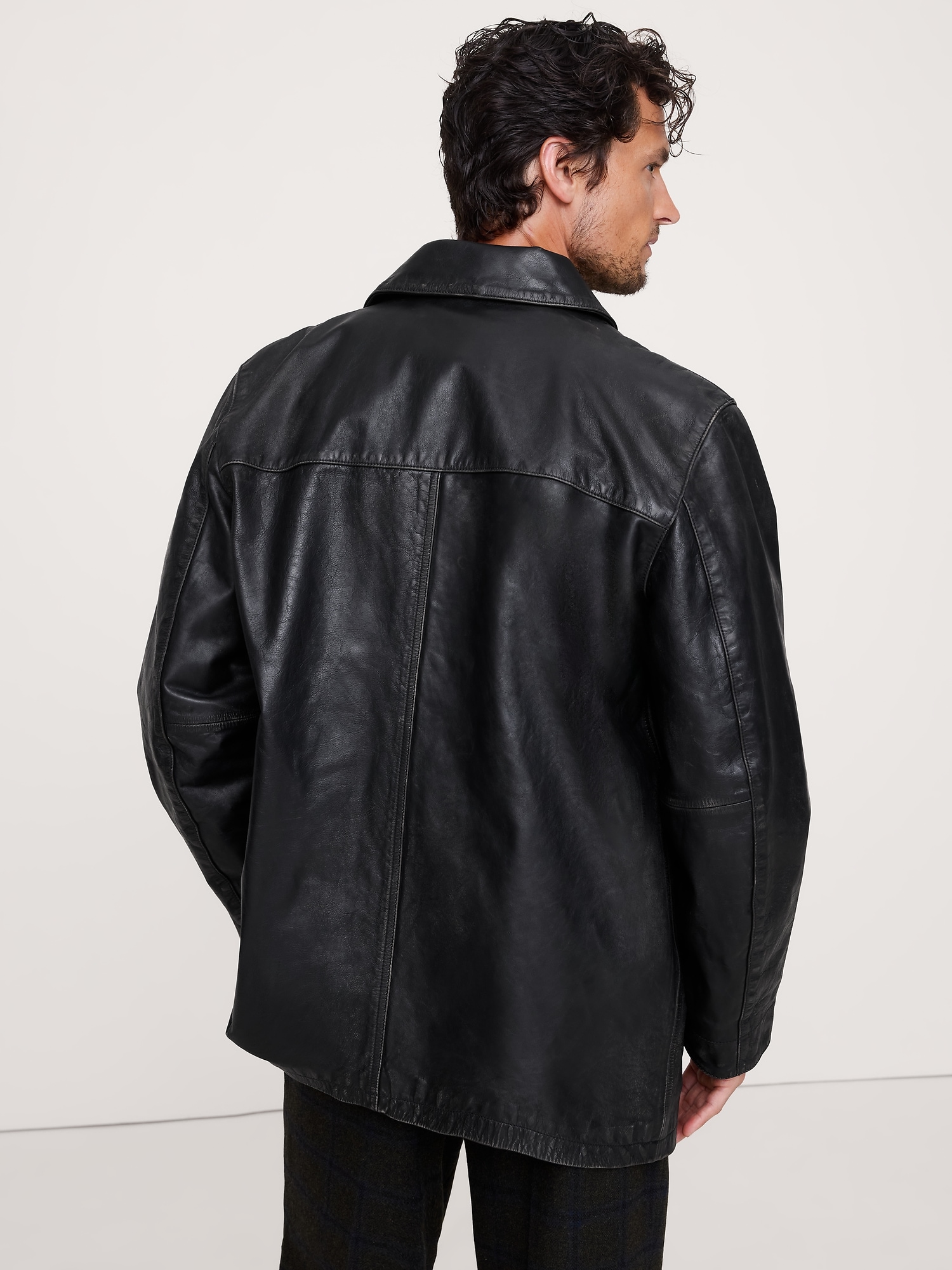 Oversized Leather Carcoat