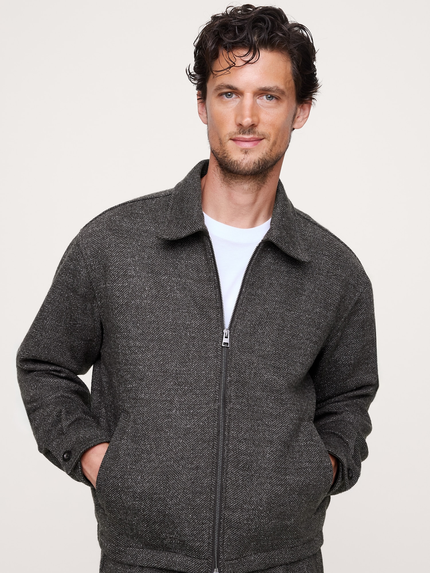 Image number 3 showing, Herringbone Garage Jacket