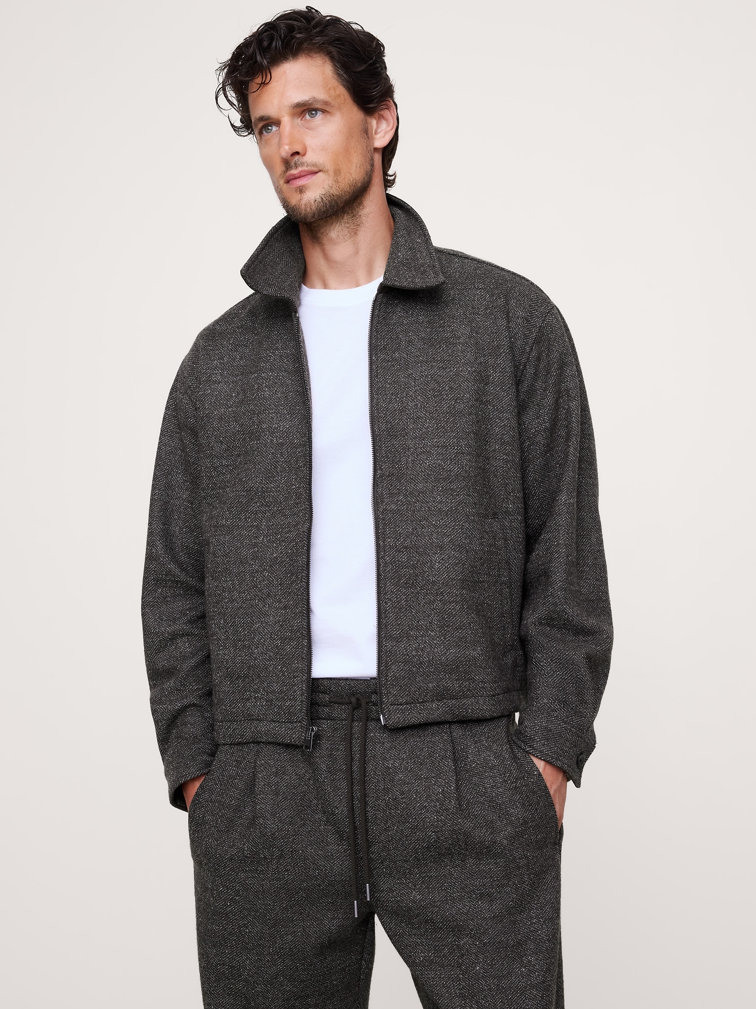 Image number 1 showing, Herringbone Garage Jacket