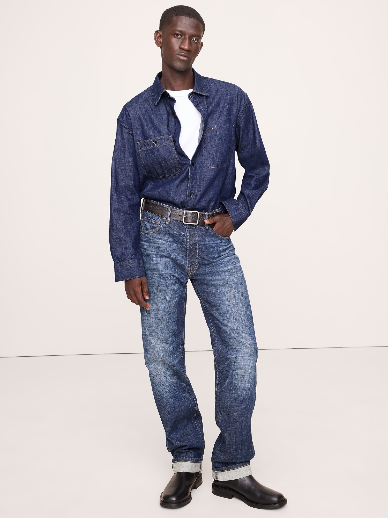 RELAXED-FIT DENIM SHIRT