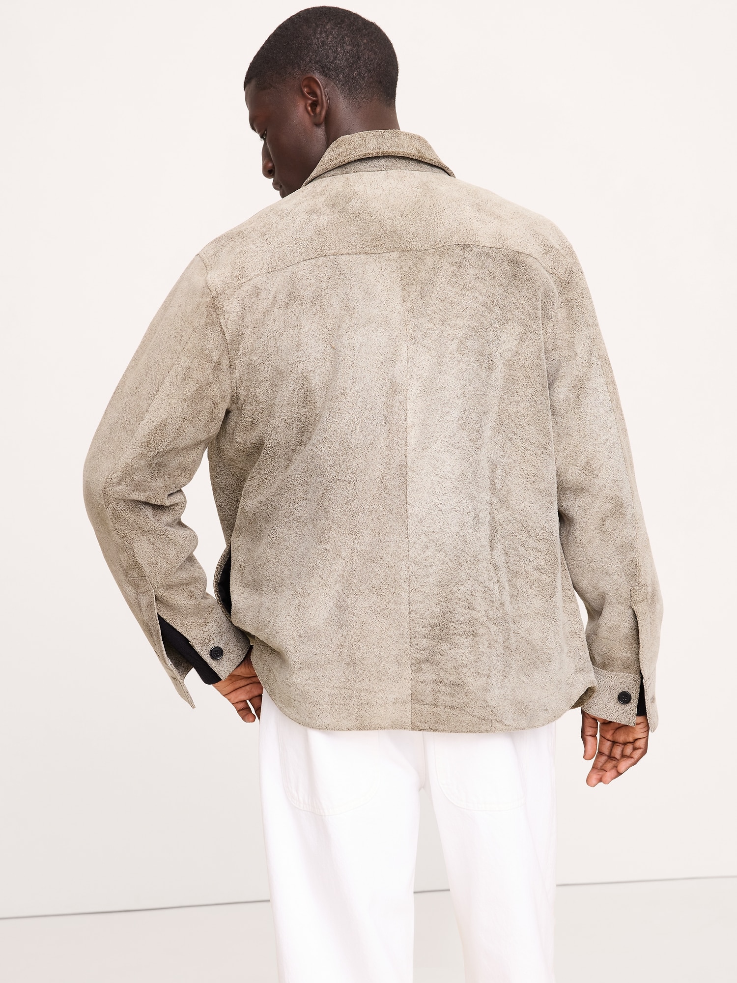Image number 2 showing, Relaxed Textured Suede Shirt Jacket