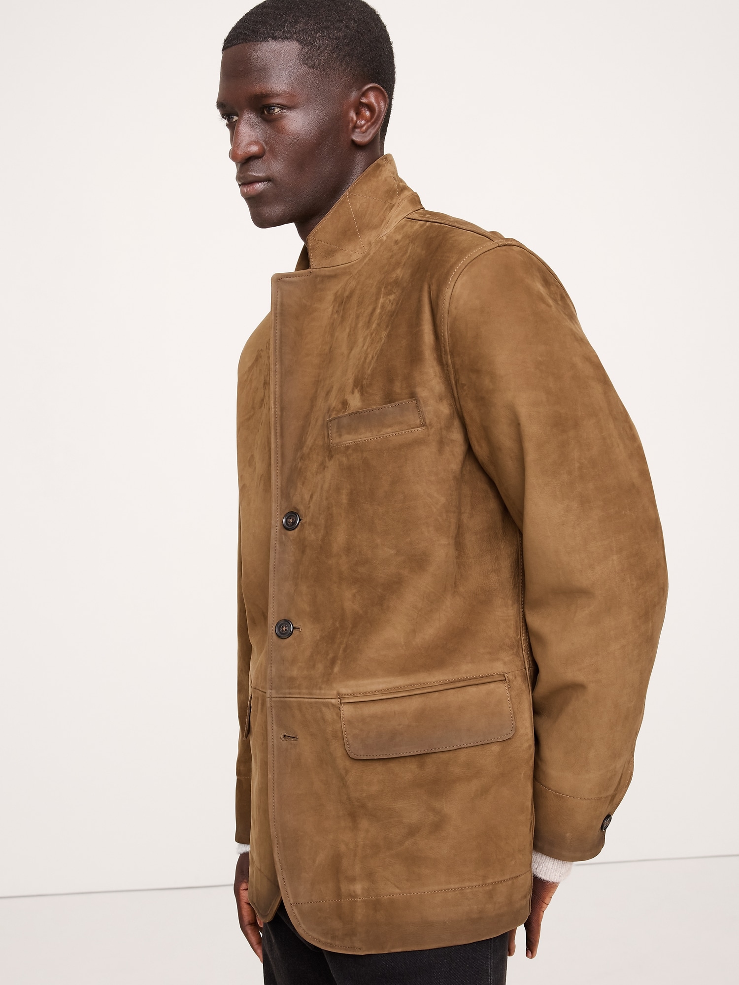 Image number 3 showing, Relaxed Nubuck Leather Blazer