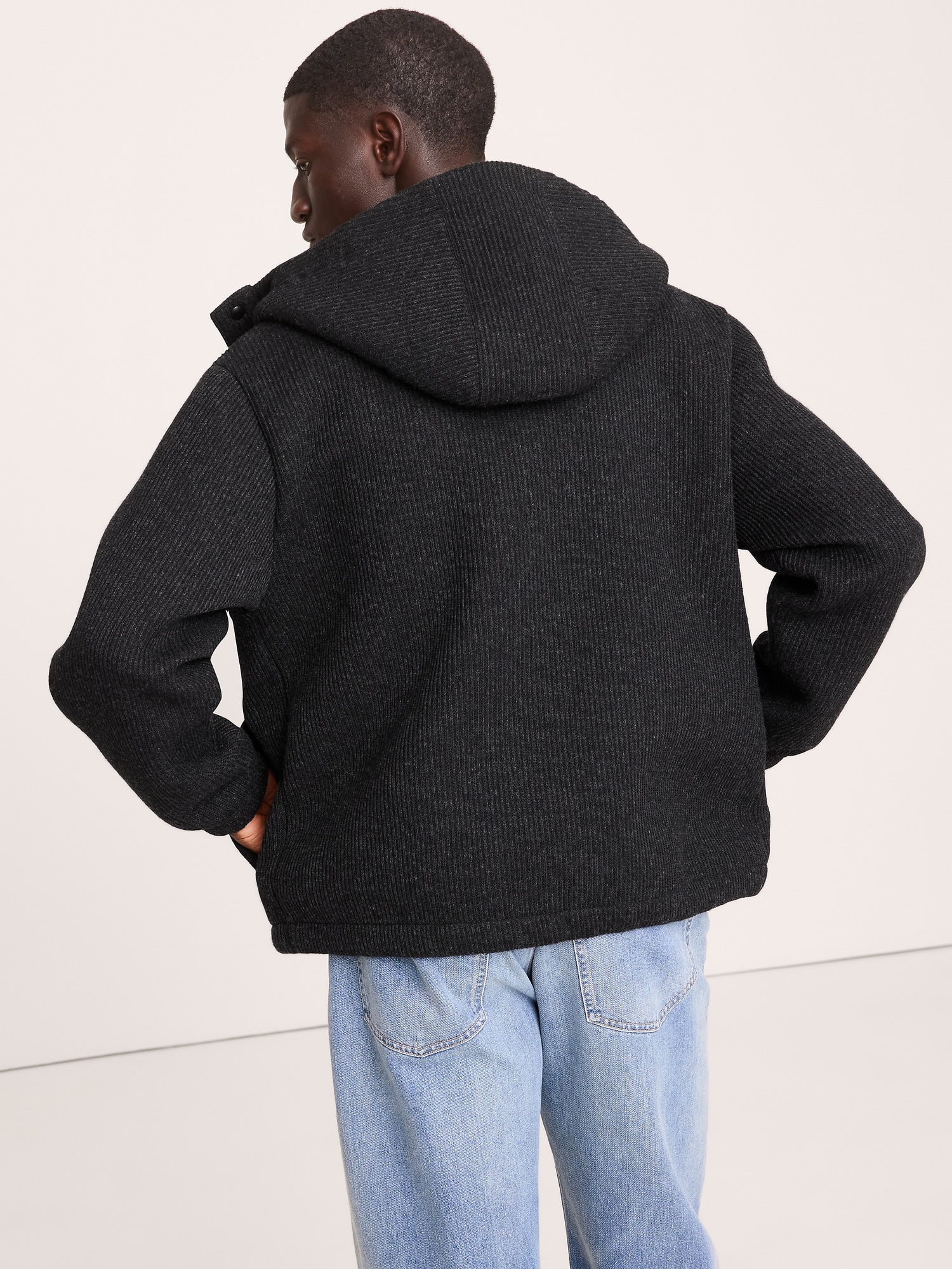 Image number 2 showing, Ribbed Wool-Blend Scuba Stadium Jacket