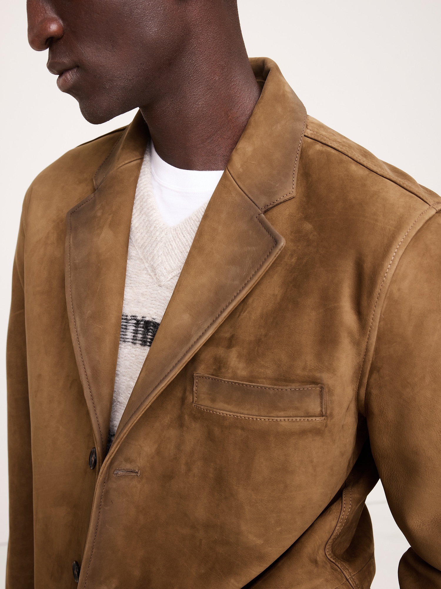 Image number 7 showing, Relaxed Nubuck Leather Blazer