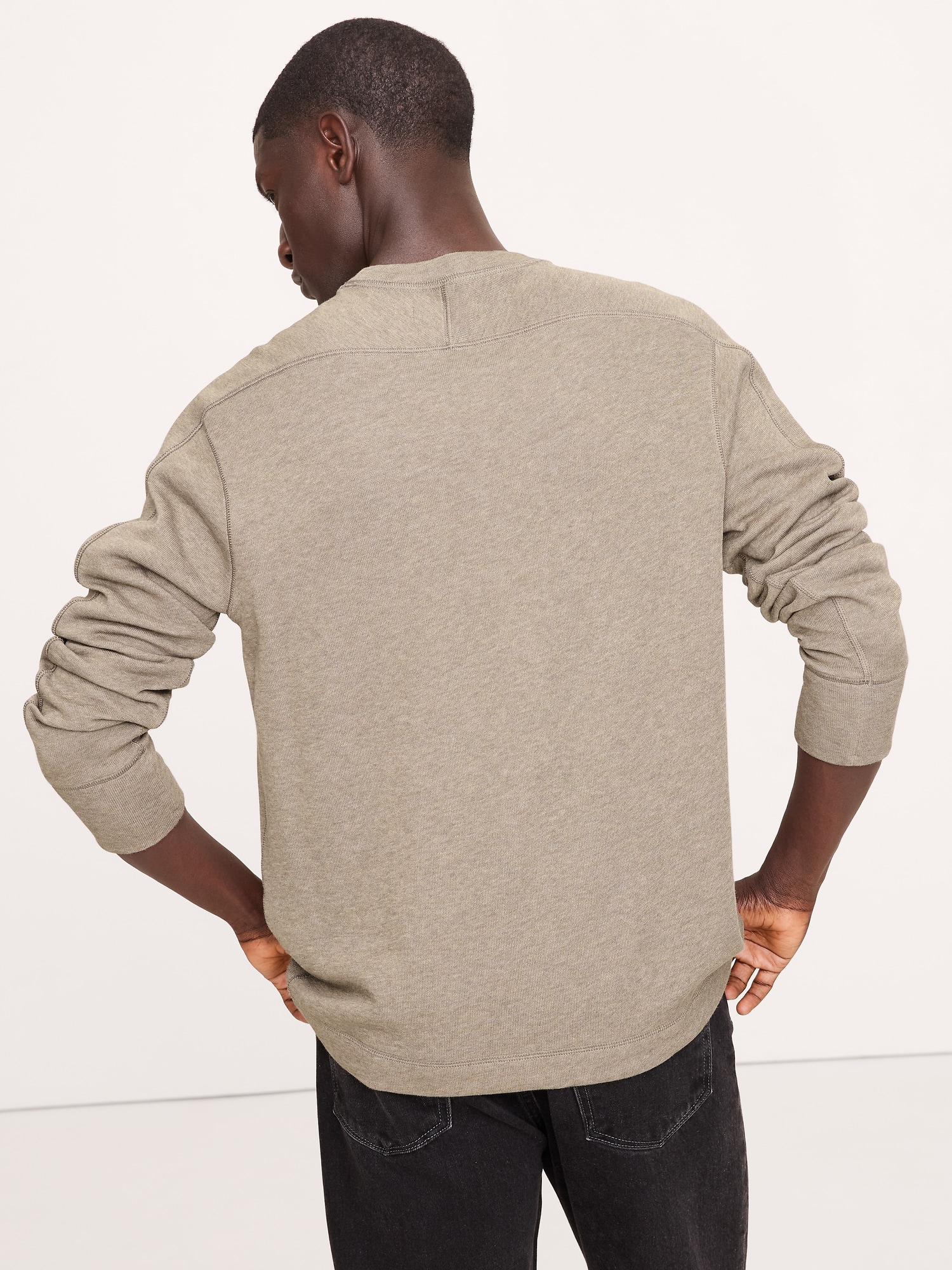 SLUB DOUBLE-KNIT CREW-NECK T-SHIRT