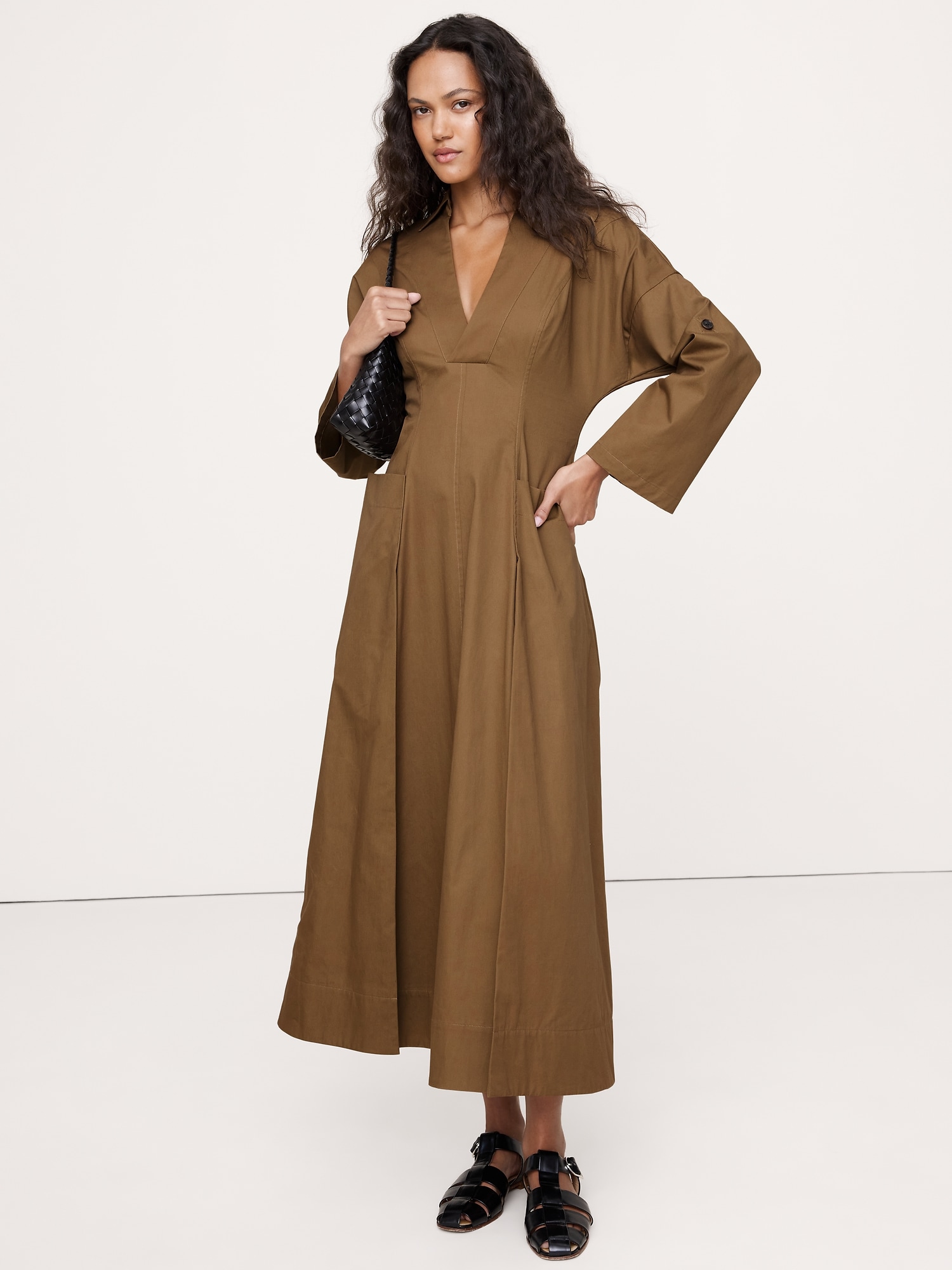 Image number 7 showing, Cotton Twill Maxi Dress