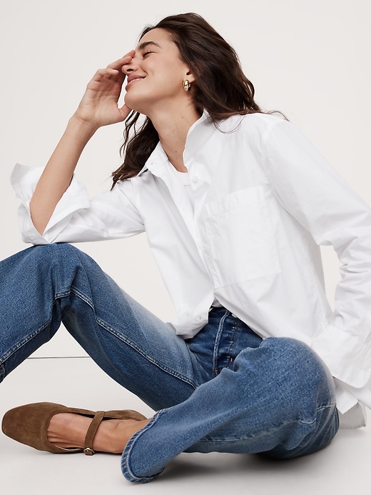 The Oversized Shirt in Cotton Poplin
