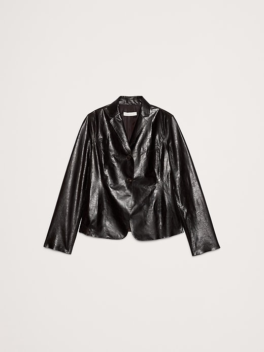 90s BANANA REPUBLIC black leather 希少 短丈 90S Leather Blazer | Banana Republic