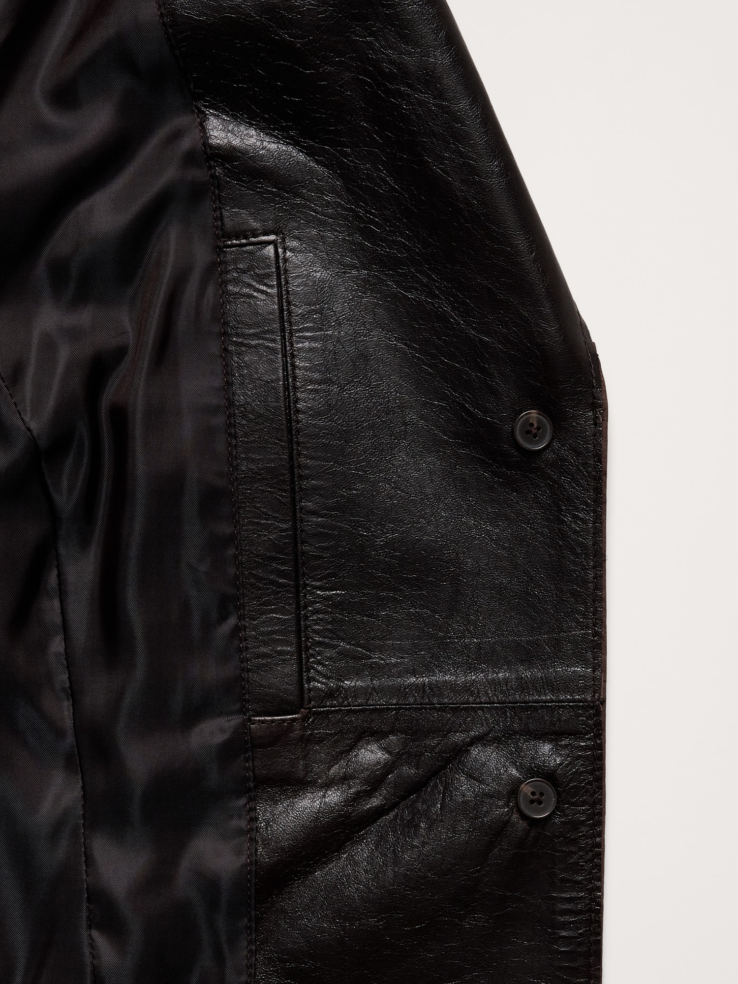 Image number 6 showing, 90S Leather Blazer