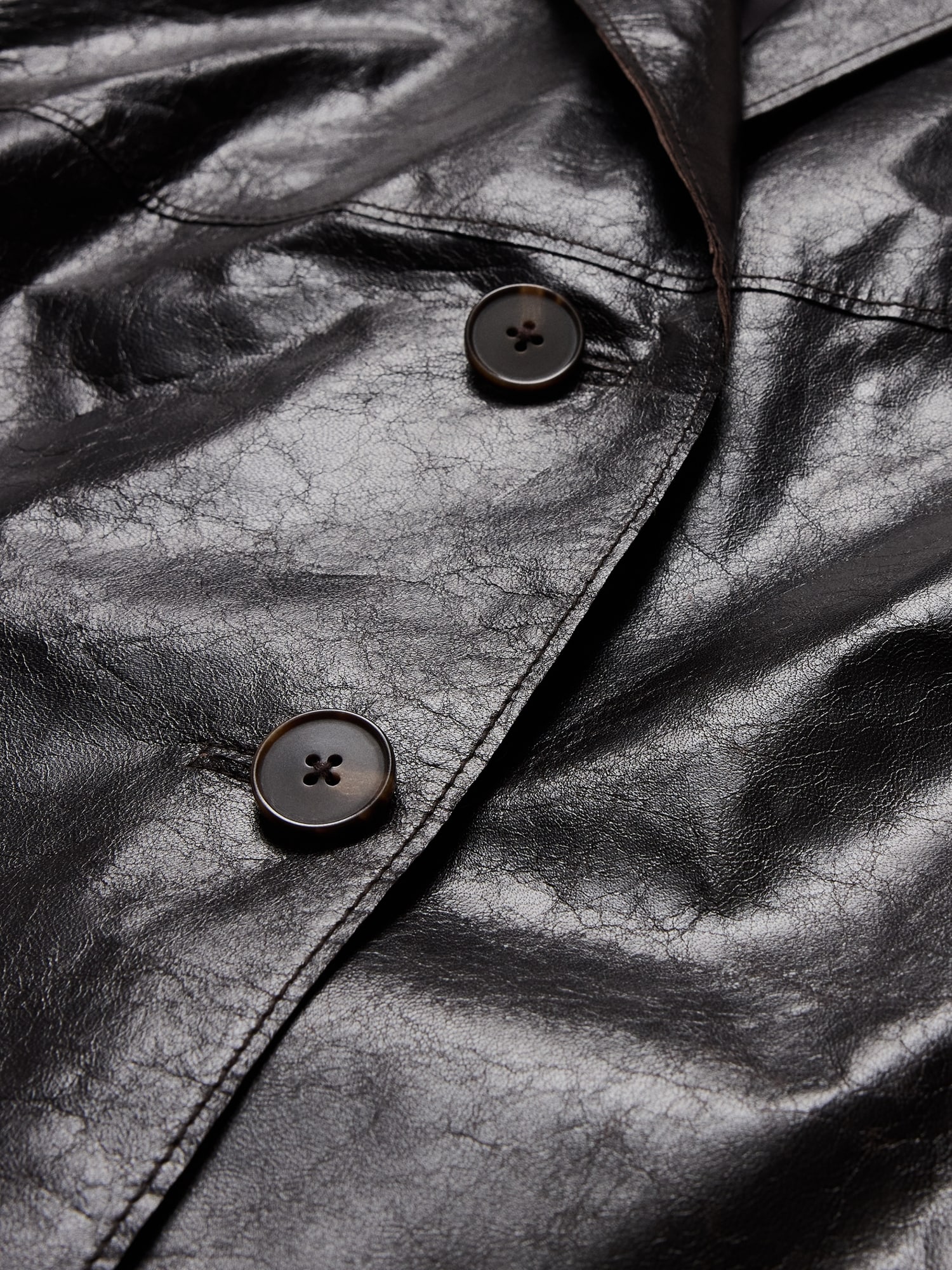 Image number 7 showing, 90S Leather Blazer