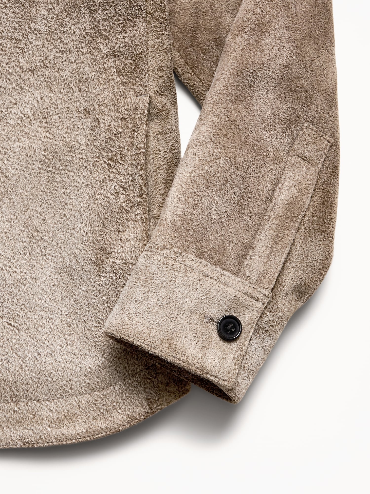 Image number 6 showing, Relaxed Textured Suede Shirt Jacket
