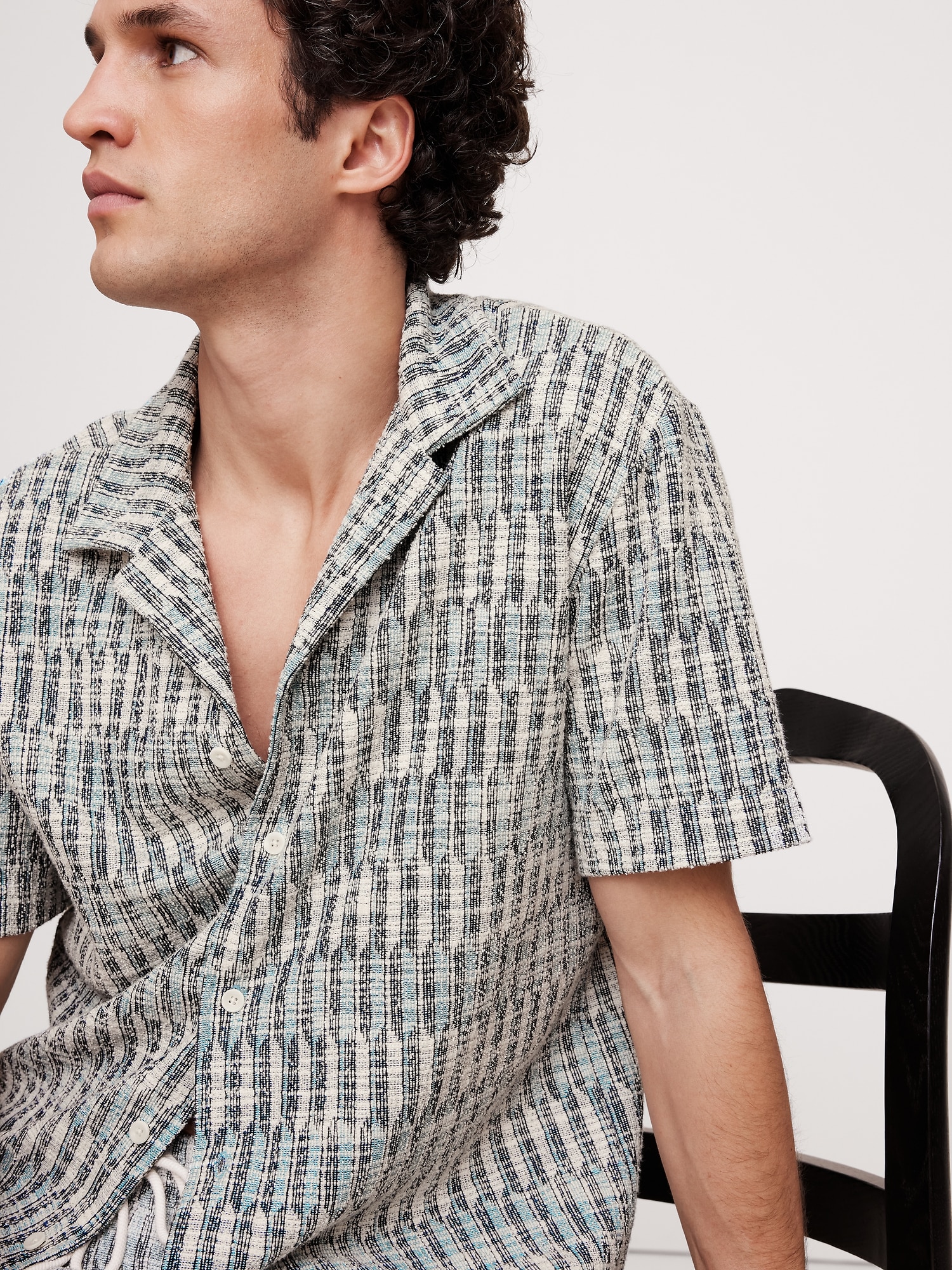 L'image numéro 1 présente Chemise de vacances en tricot de jacquard