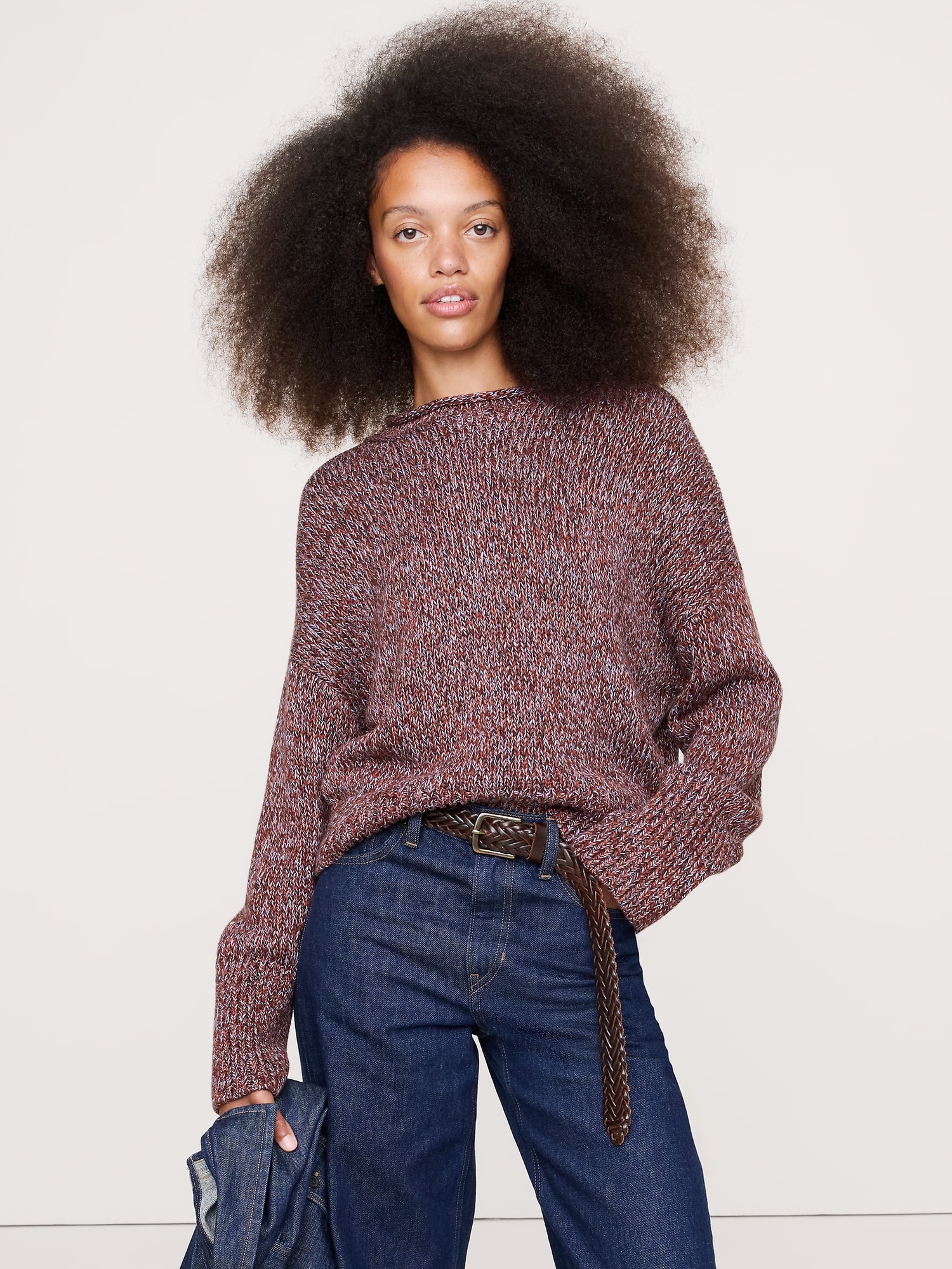 Image number 3 showing, Cotton Roll-Neck Sweater