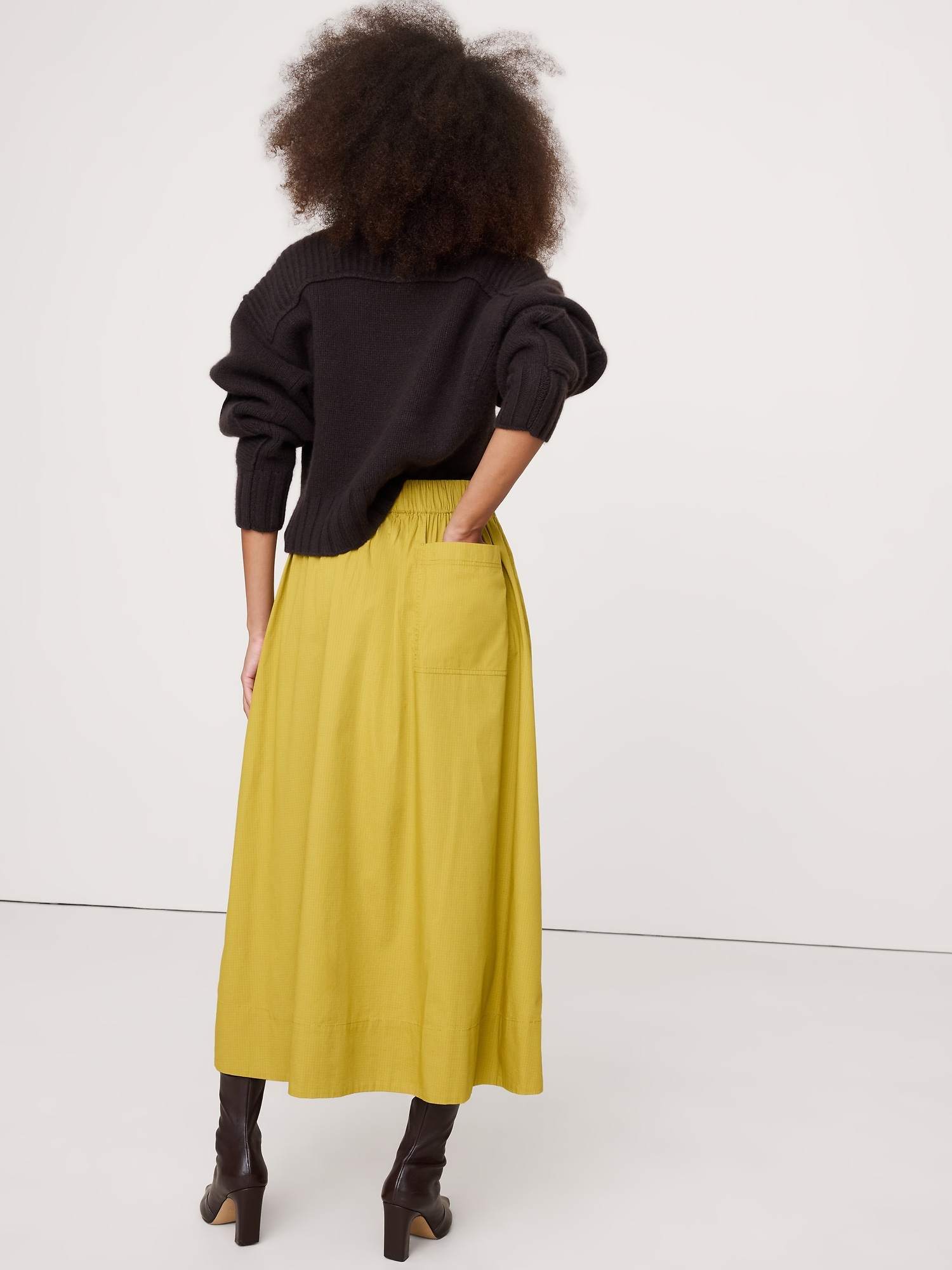 Image number 2 showing, Stretch-Cotton Utility Midi Skirt