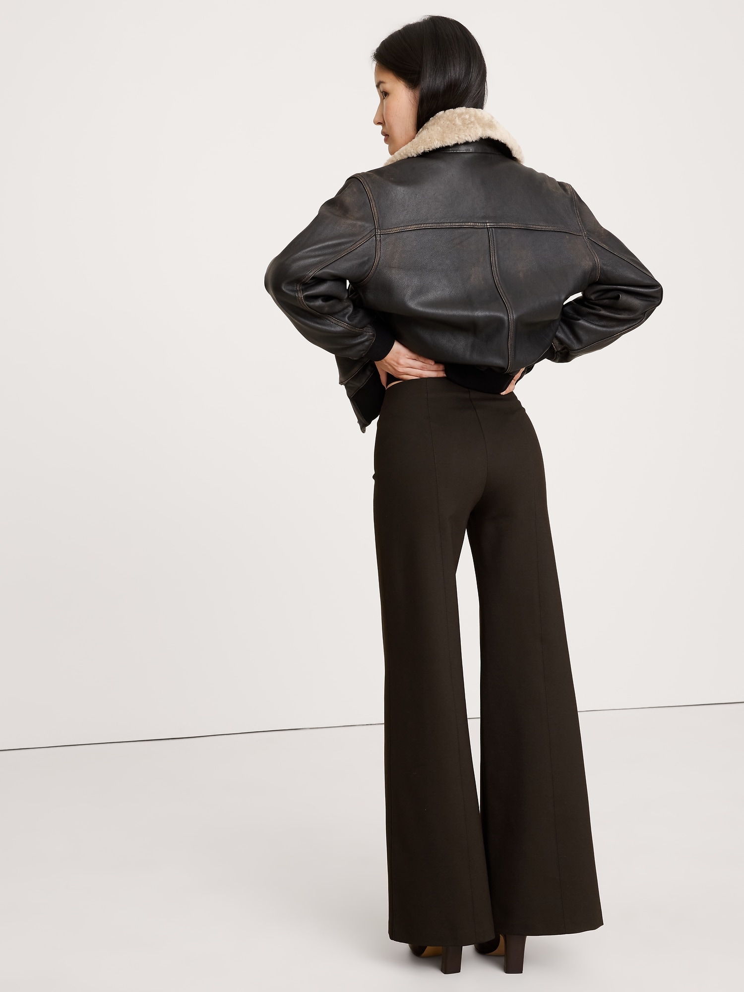 Image number 8 showing, Wide-Leg Everywhere Ponte Pull-On Pant