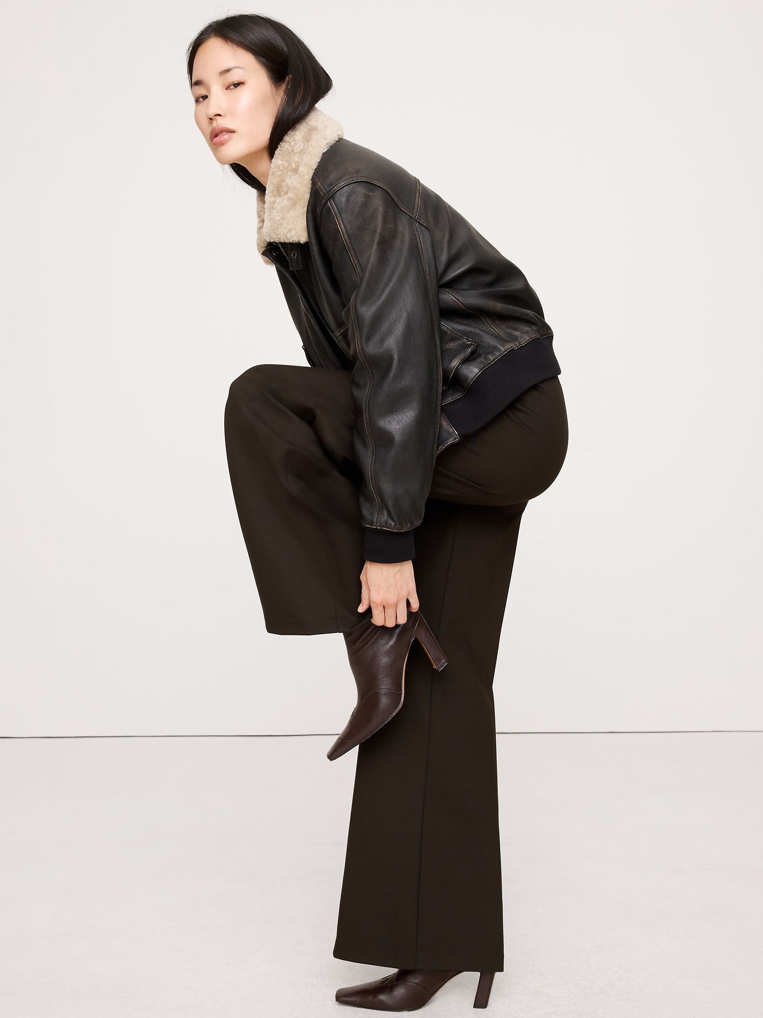 Image number 4 showing, Wide-Leg Everywhere Ponte Pull-On Pant
