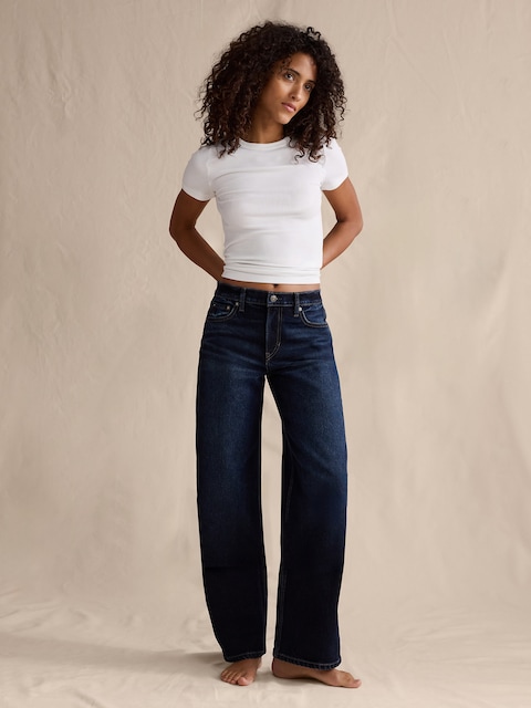 JEAN AMPLE ANNÉES 1990 À TAILLE MI-BASSE