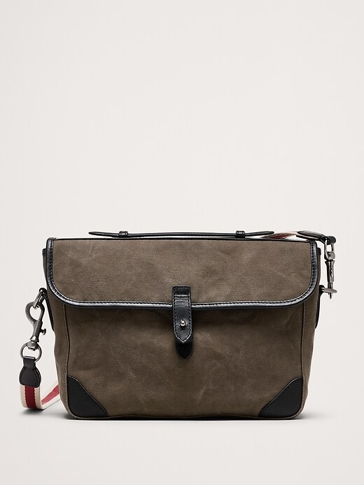 Canvas & Leather Camera Bag | Banana Republic