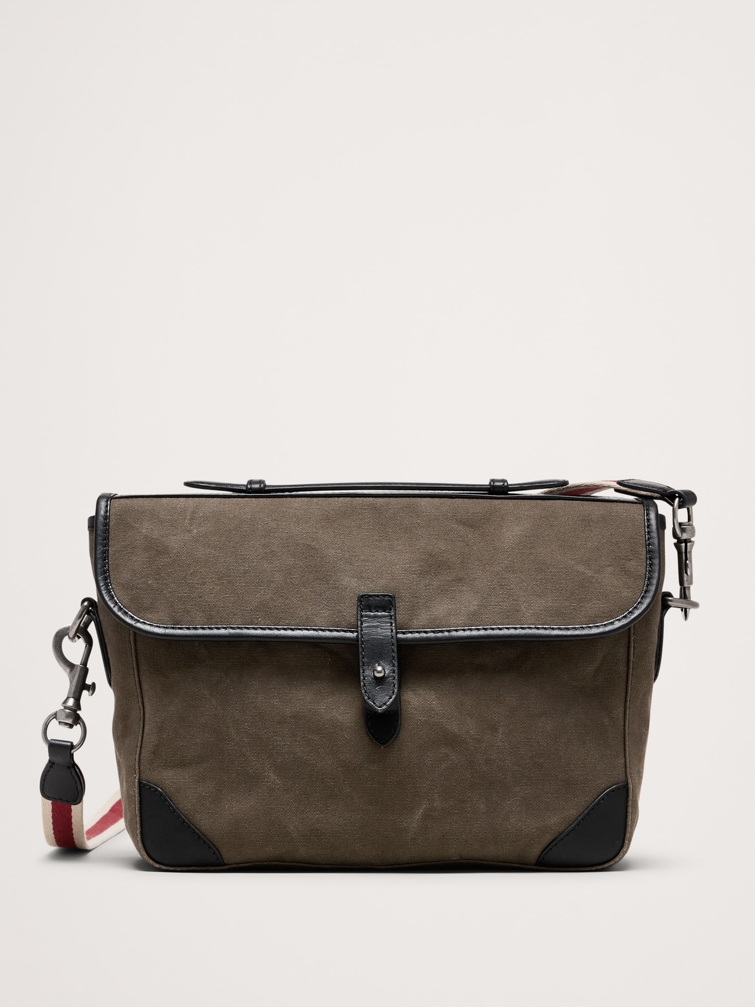 Canvas & Leather Camera Bag - Olive Green
