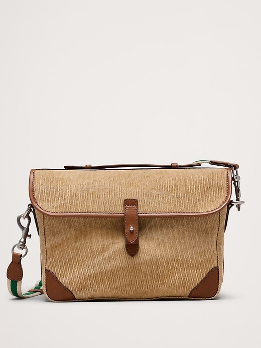 Canvas & Leather Camera Bag | Banana Republic