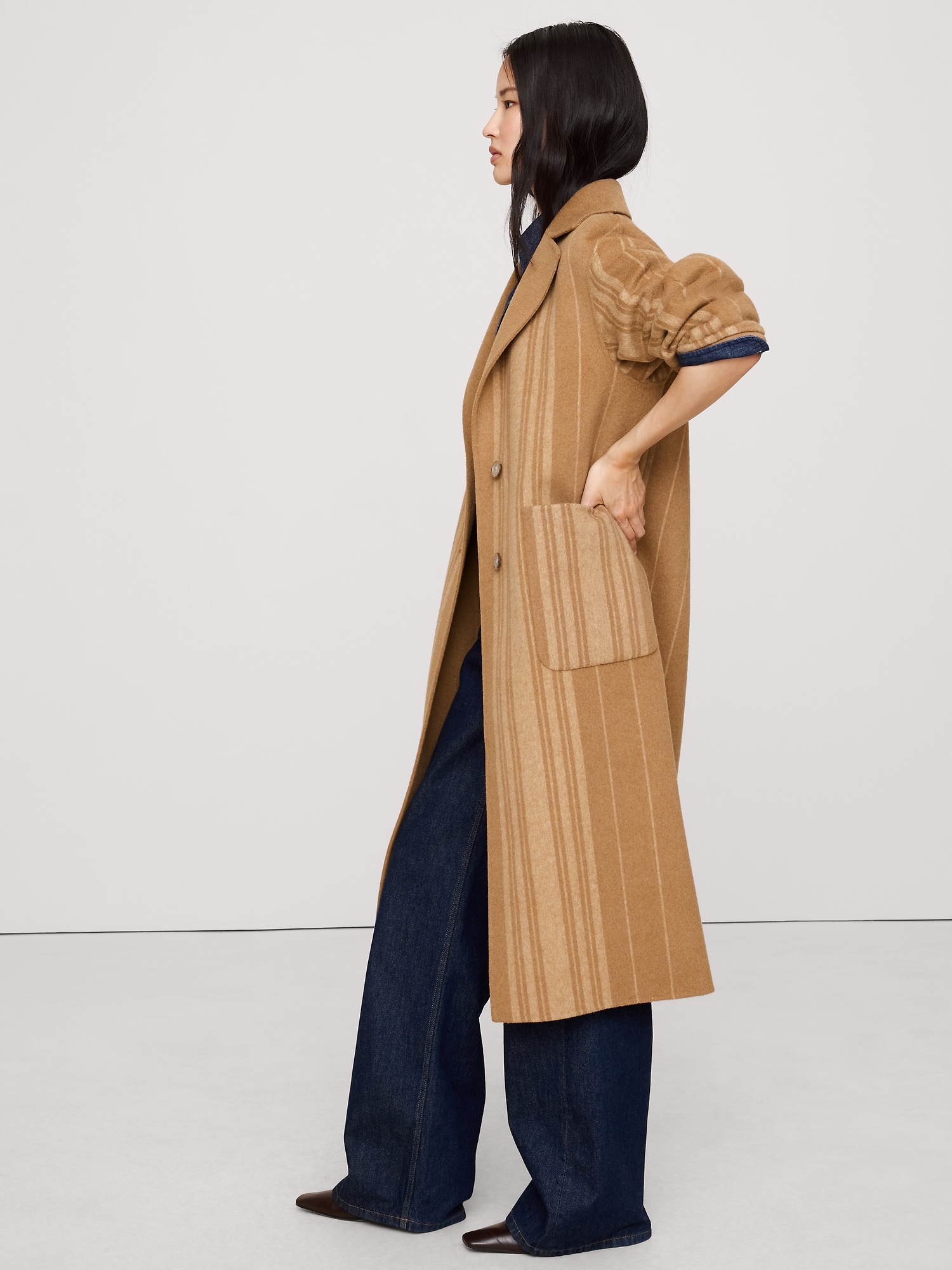 Image number 8 showing, Reversible Double-Faced Top Coat
