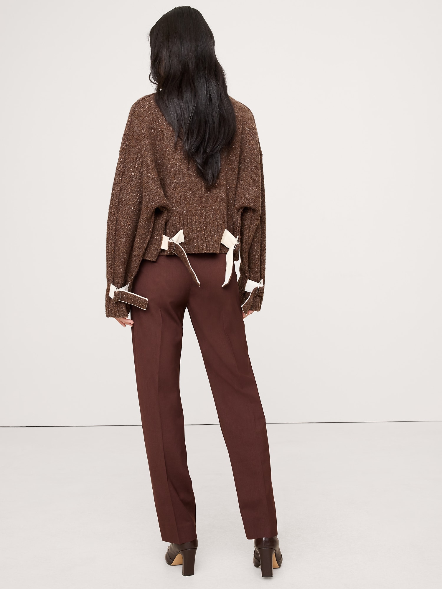 Image number 3 showing, High-Rise Slim Italian Wool Ankle Pant