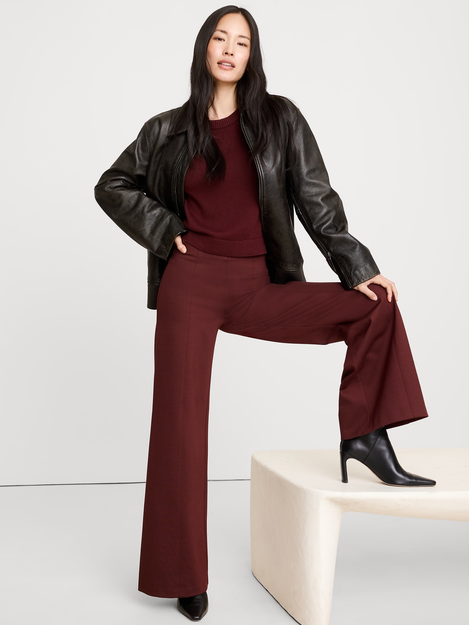 Image number 7 showing, Wide-Leg Everywhere Ponte Pull-On Pant