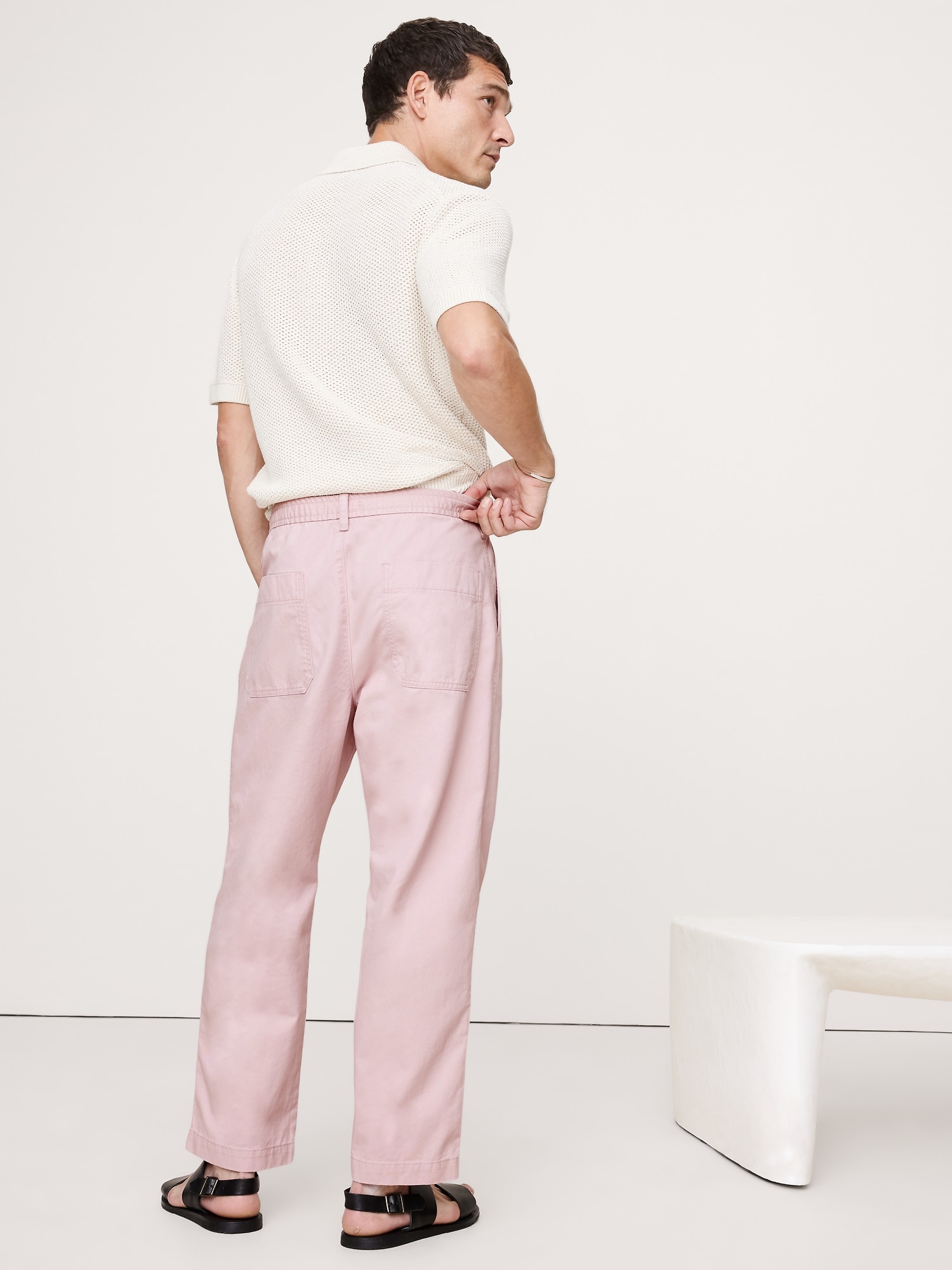 Image number 6 showing, Loose Lightweight Cotton Pull-On Pant
