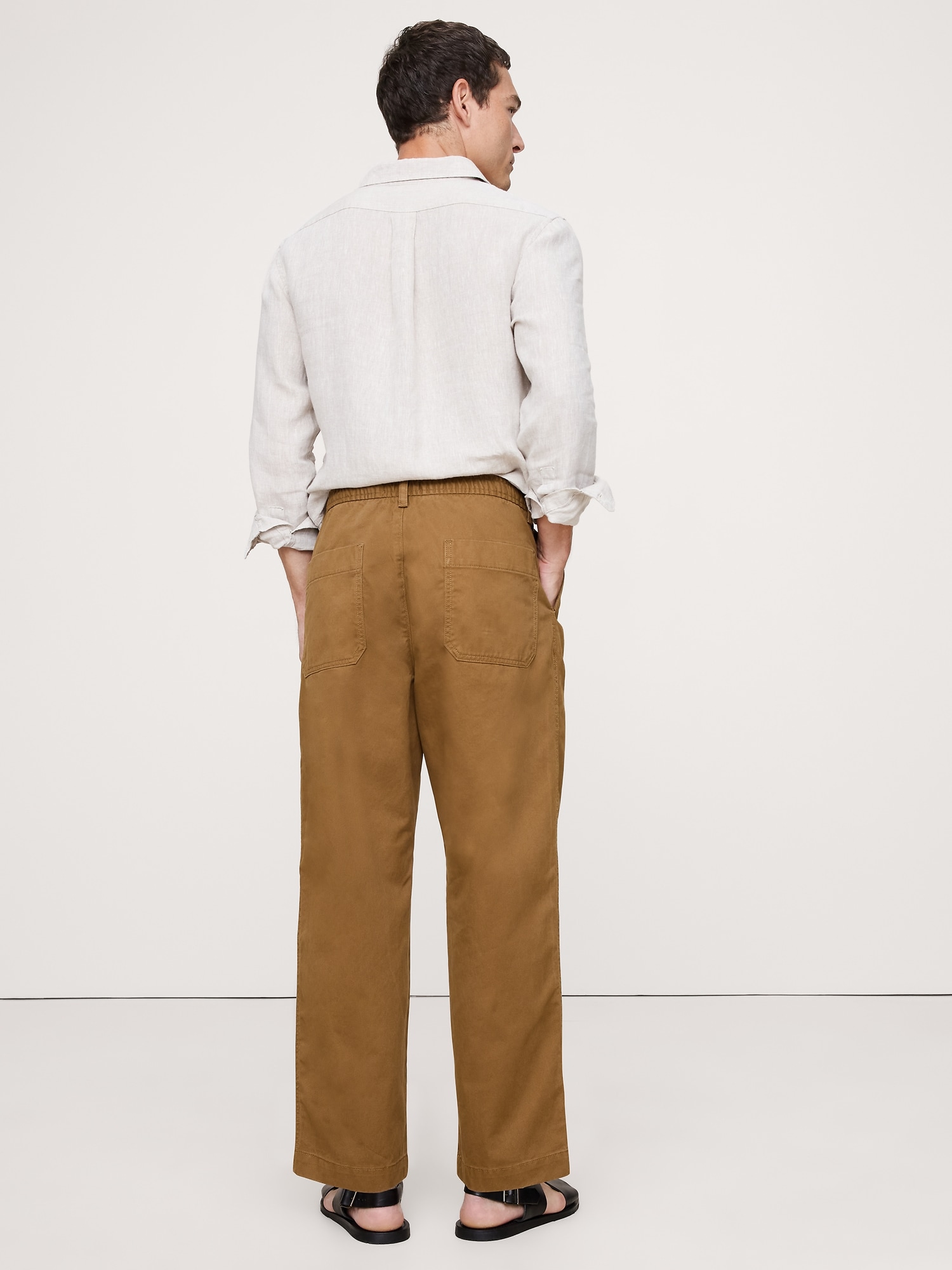 Image number 3 showing, Loose Lightweight Cotton Pull-On Pant