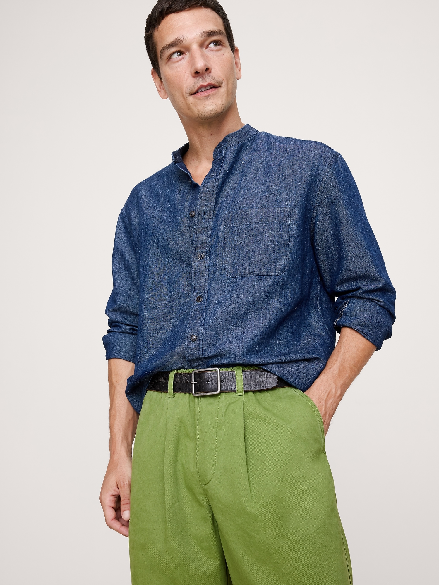 Image number 4 showing, Loose Lightweight Cotton Pull-On Pant