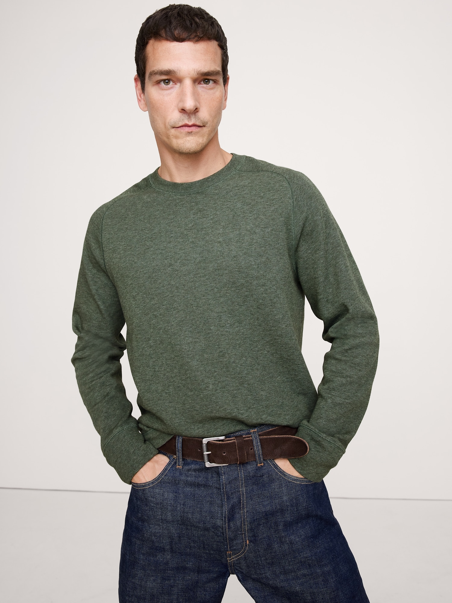 Image number 1 showing, Slub Double-Knit Crew-Neck T-Shirt