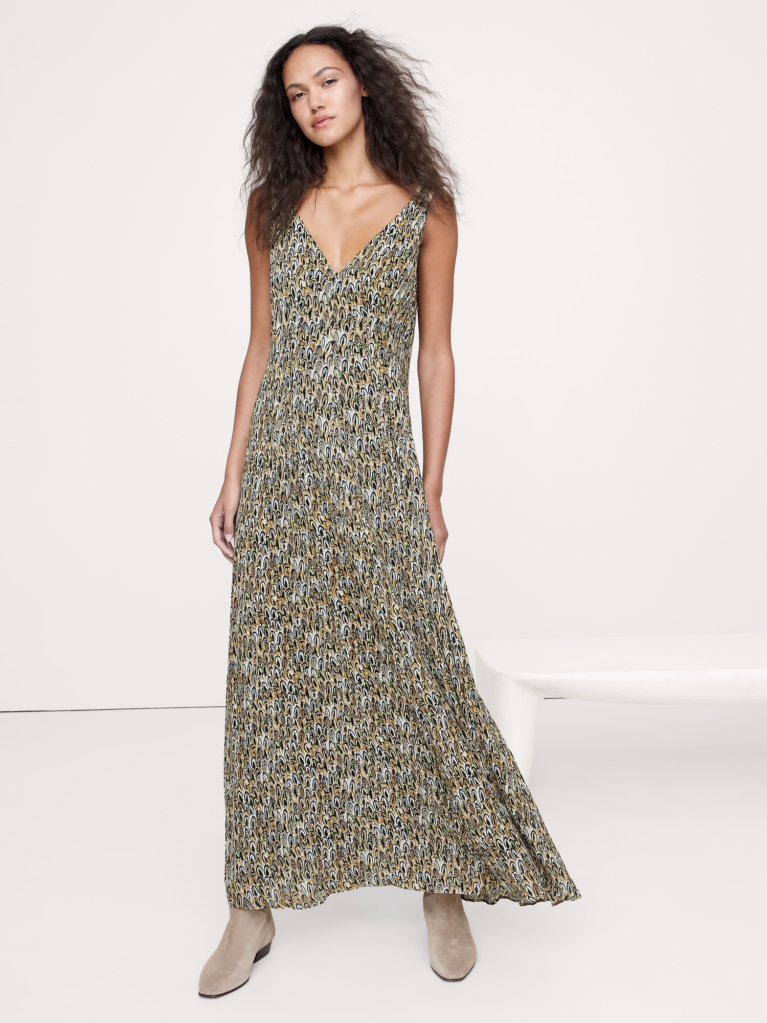 Image number 6 showing, Pintuck Maxi Dress