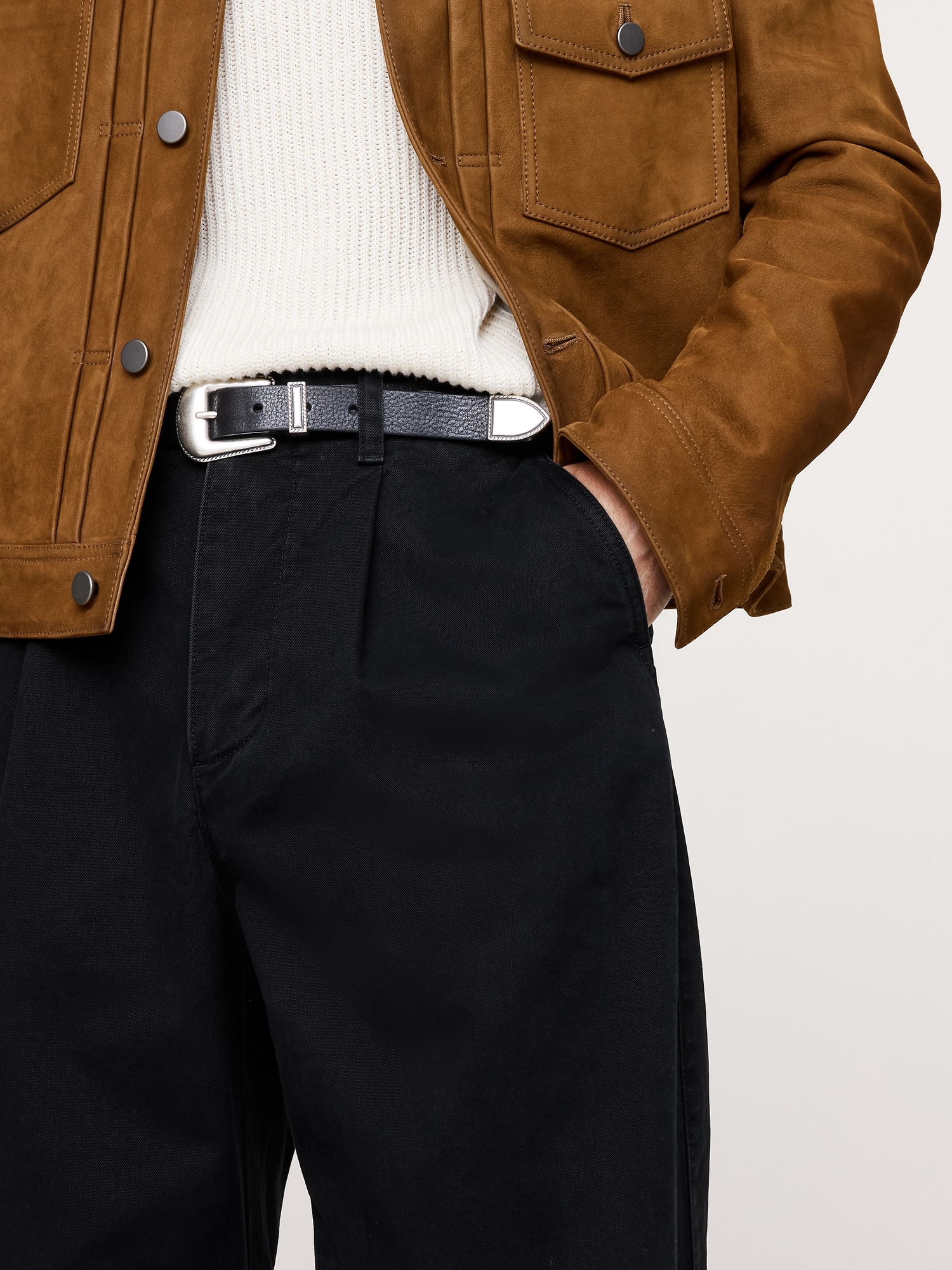 Loose Pleated Chino