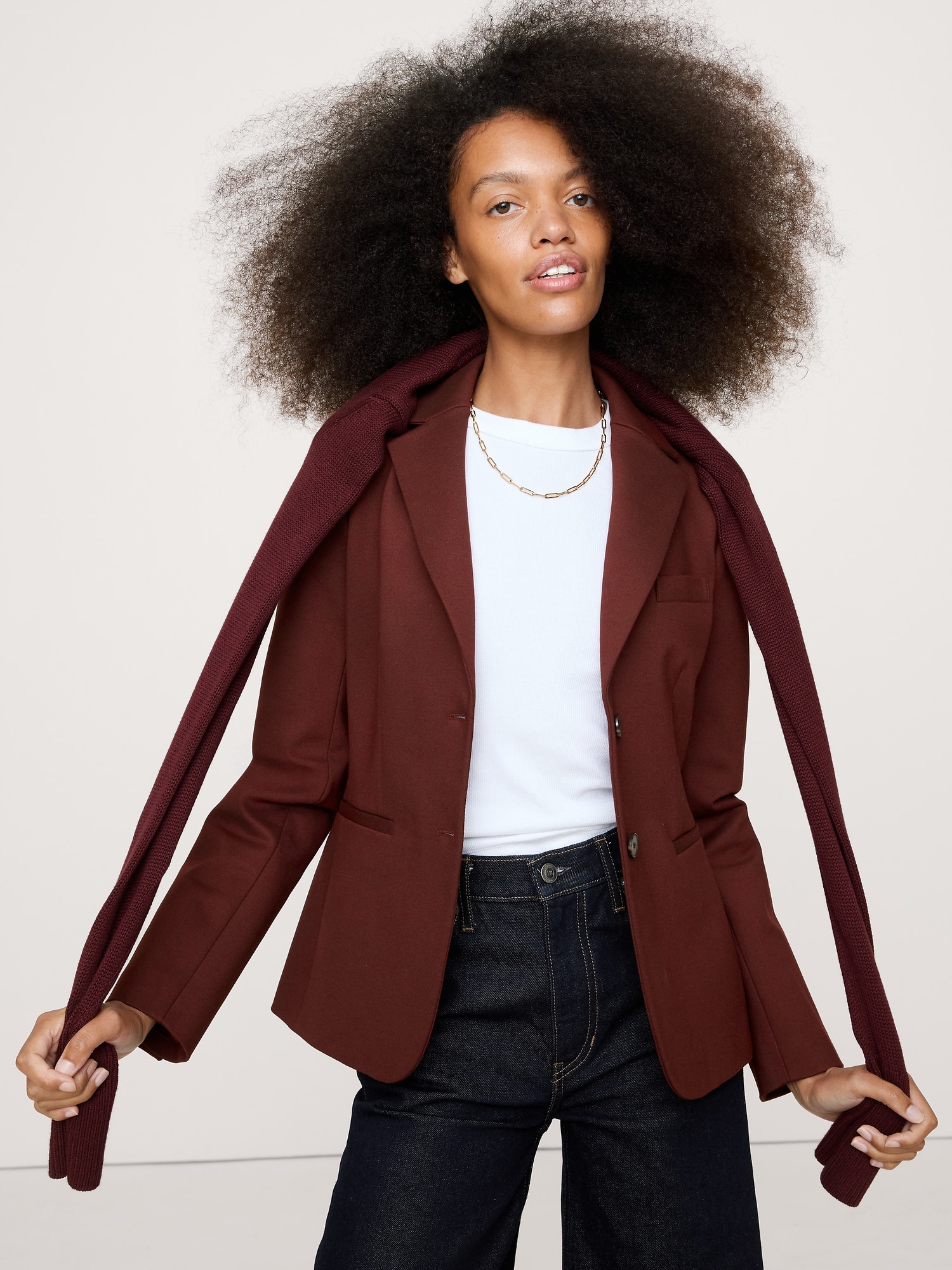 Image number 1 showing, Slim Everywhere Ponte Blazer