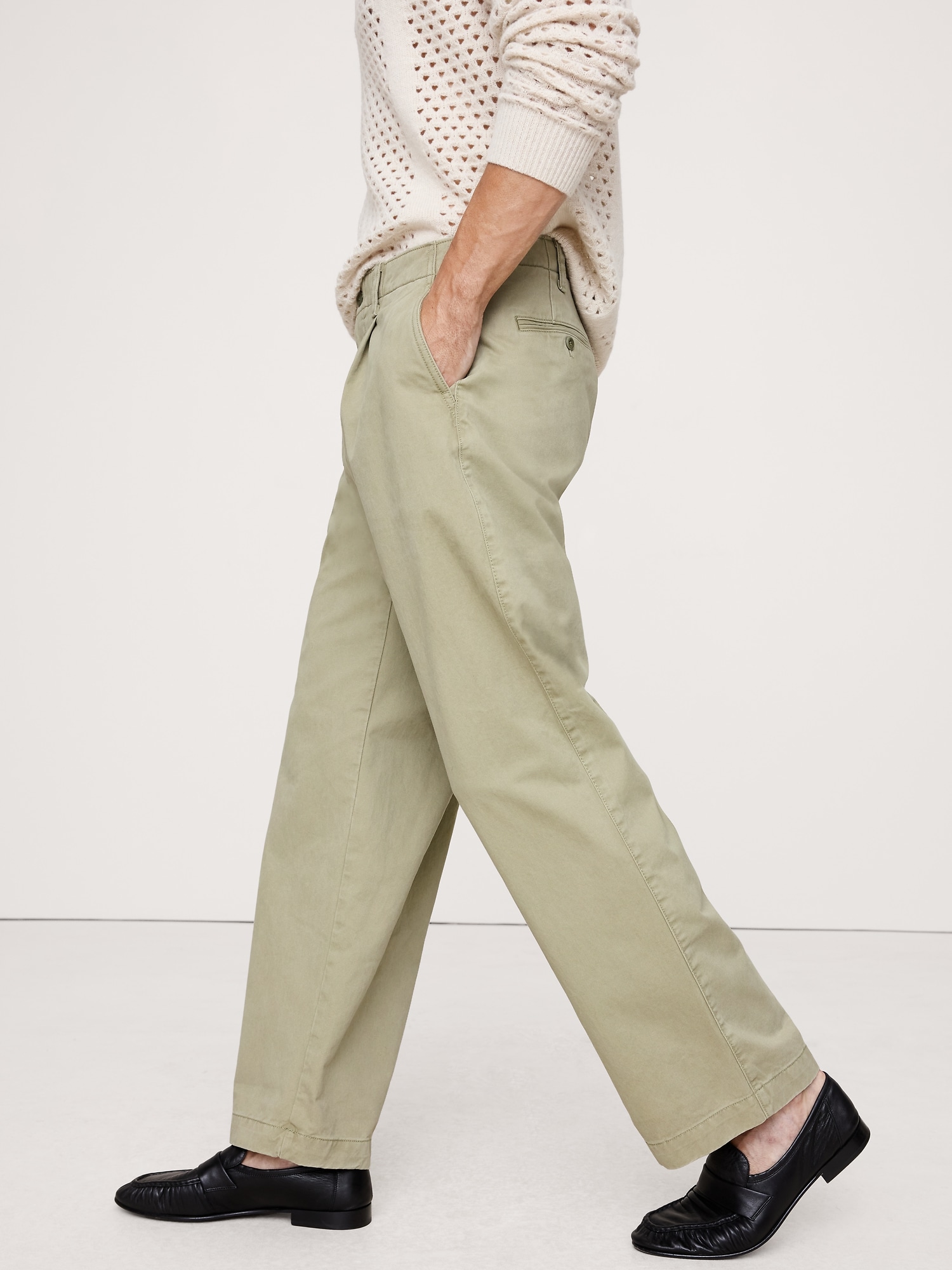 Image number 3 showing, Loose Pleated Chino