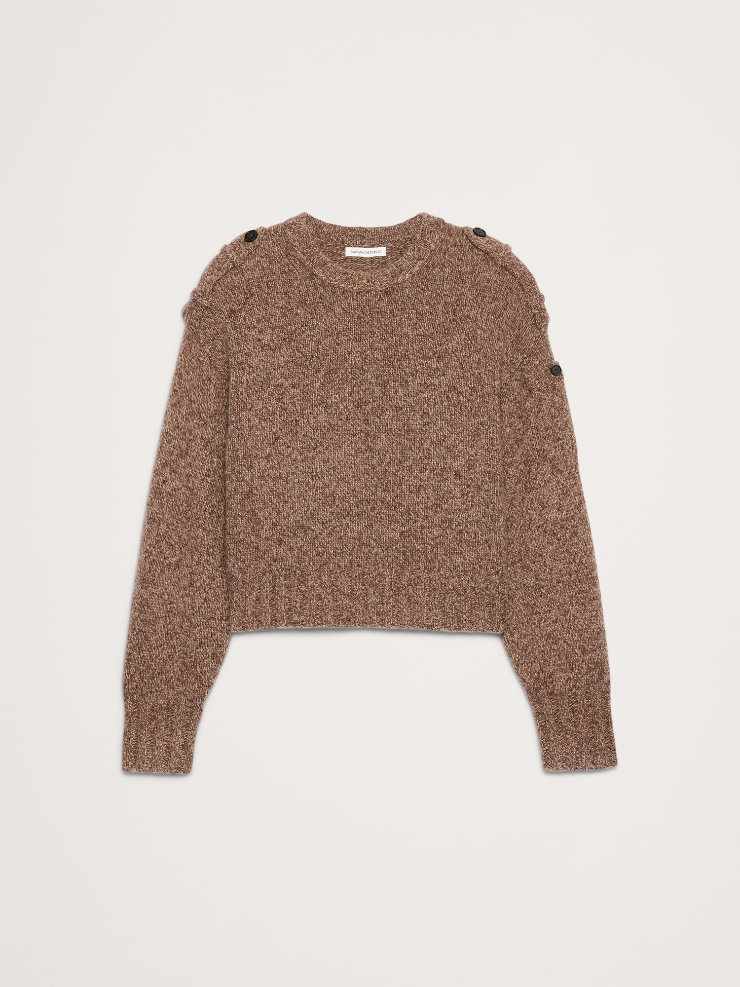 Image number 4 showing, MARLED CASHMERE-MERINO BLEND SWEATER