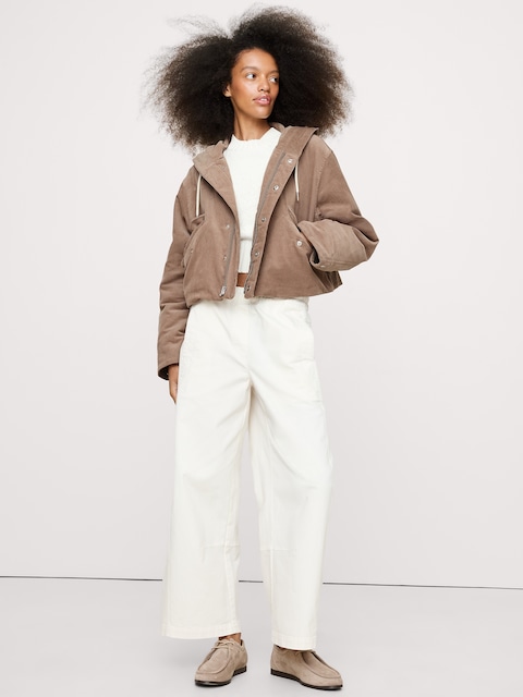 BLOUSON D'AVIATEUR EN VELOURS CÔTELÉ