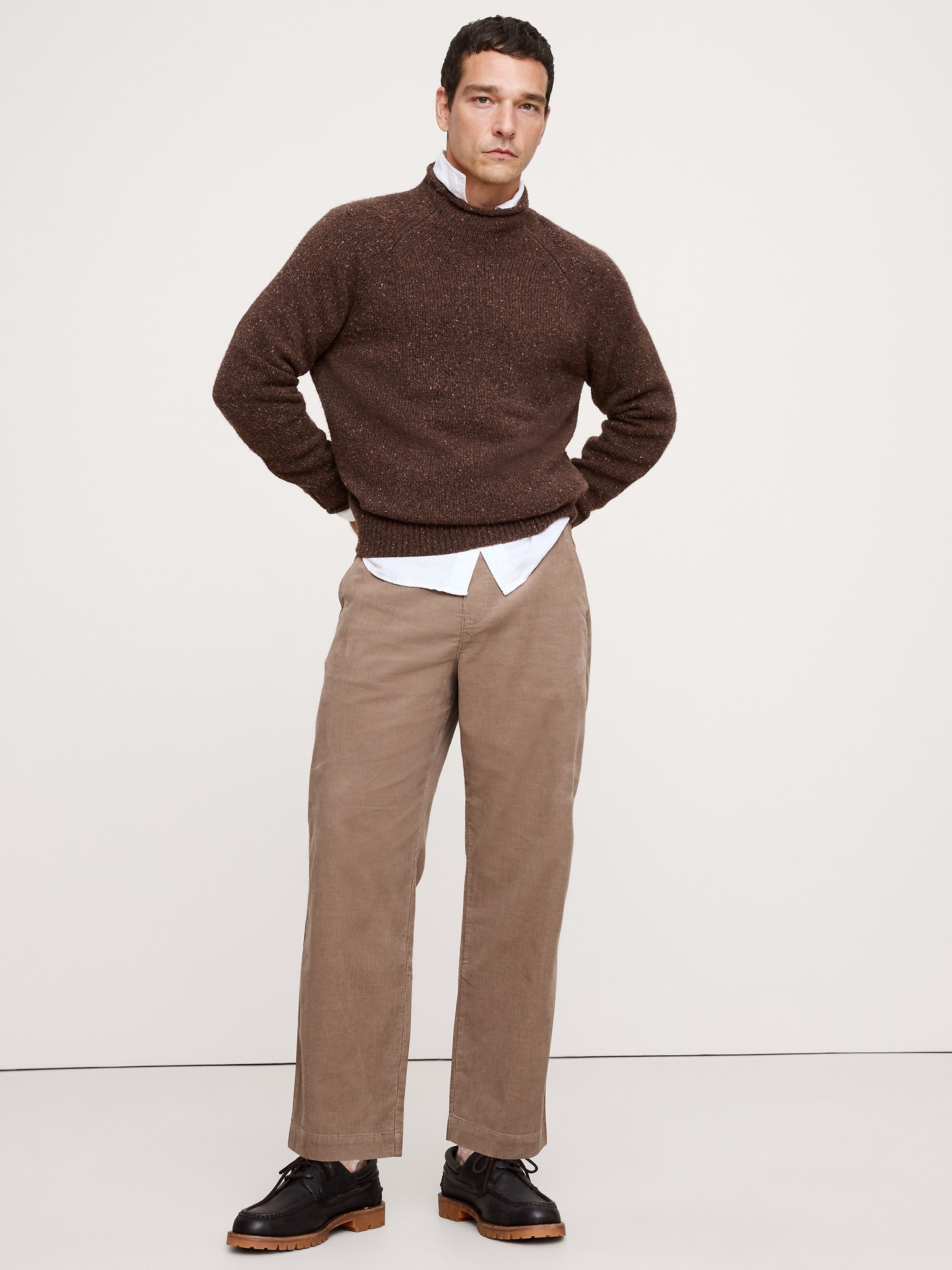 Image number 1 showing, LOOSE CORDUROY PULL-ON PANT